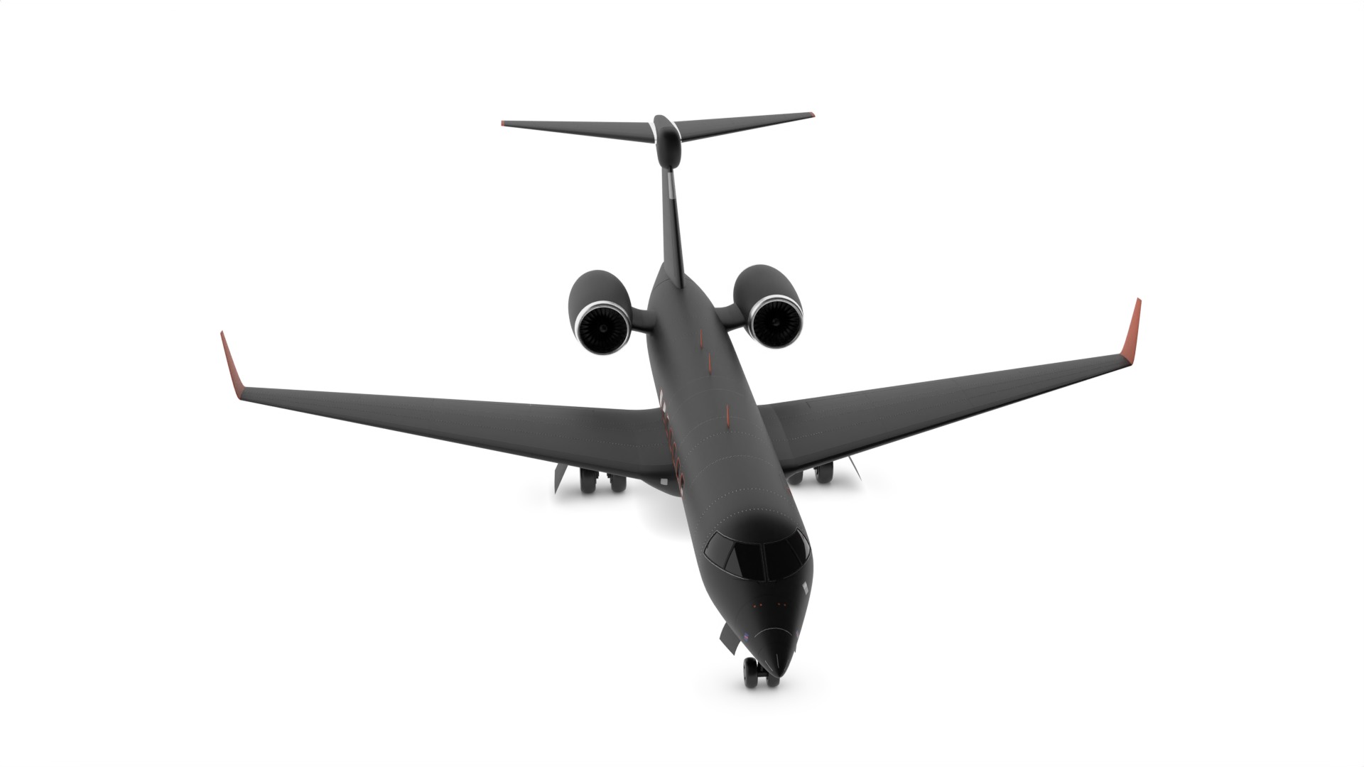 Regional Aircraft Low-poly 3D model_4