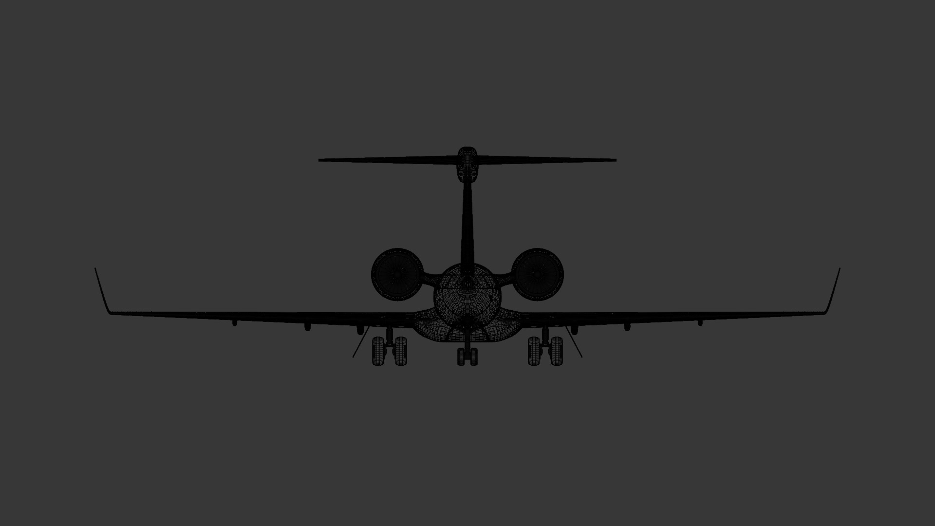Regional Aircraft Low-poly 3D model_6
