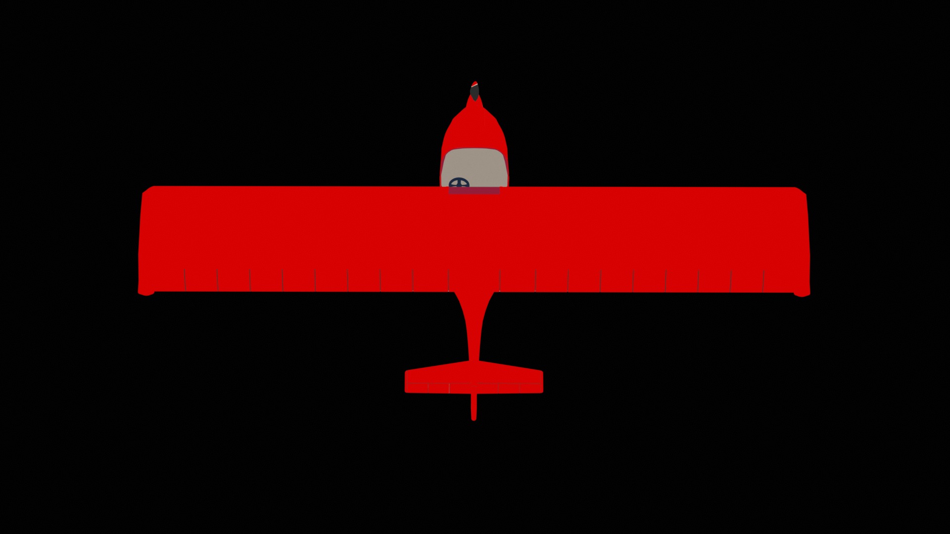 Ultralight Aircraft Low-poly 3D model_12