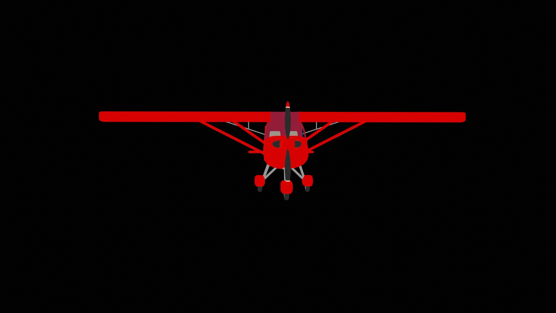 Ultralight Aircraft Low-poly 3D model_6