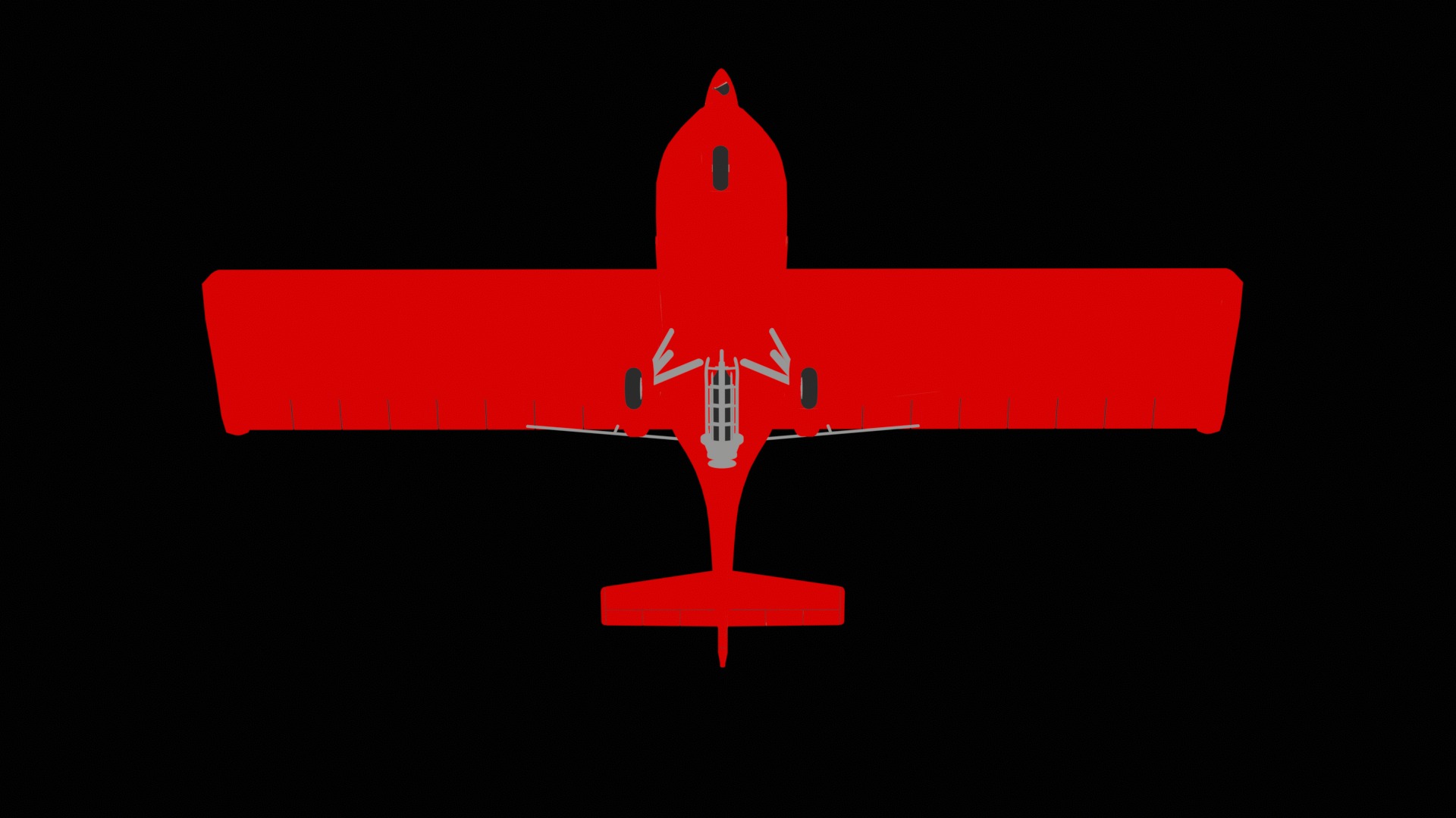 Ultralight Aircraft Low-poly 3D model_15