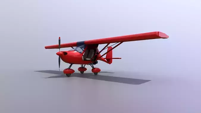 Ultralight Aircraft Low-poly 3D model