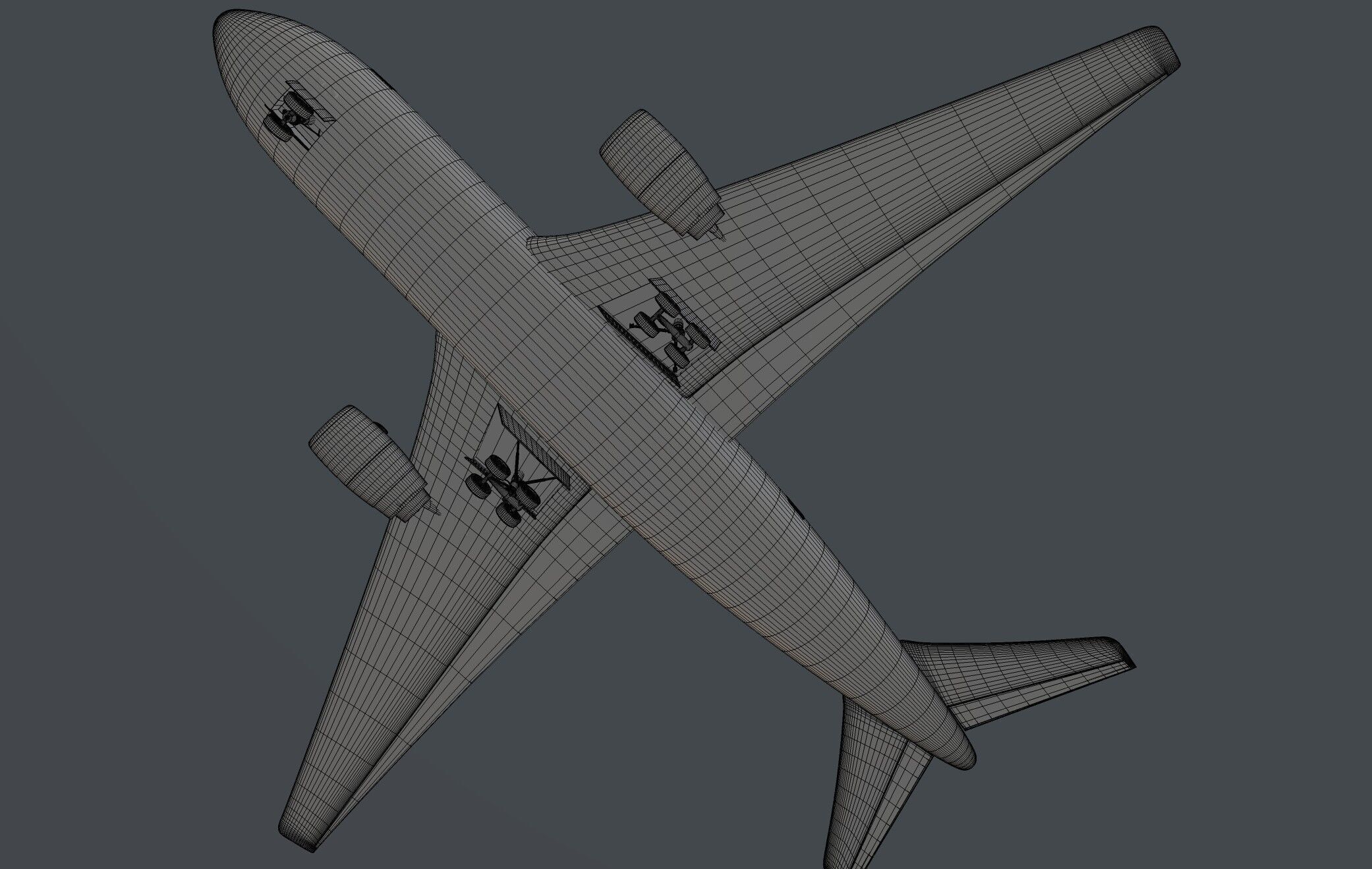 Electric Hybrid Aircraft 3D model_8