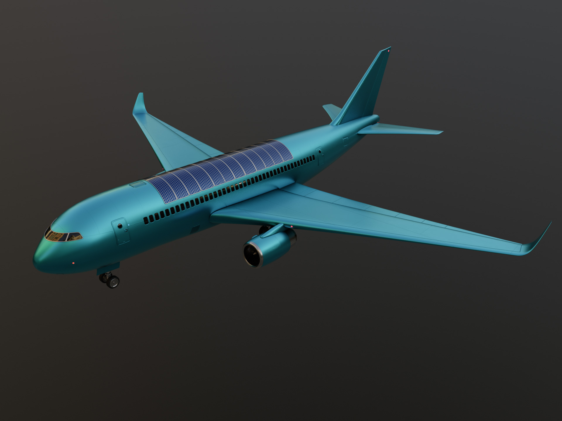 Electric Hybrid Aircraft 3D model_11