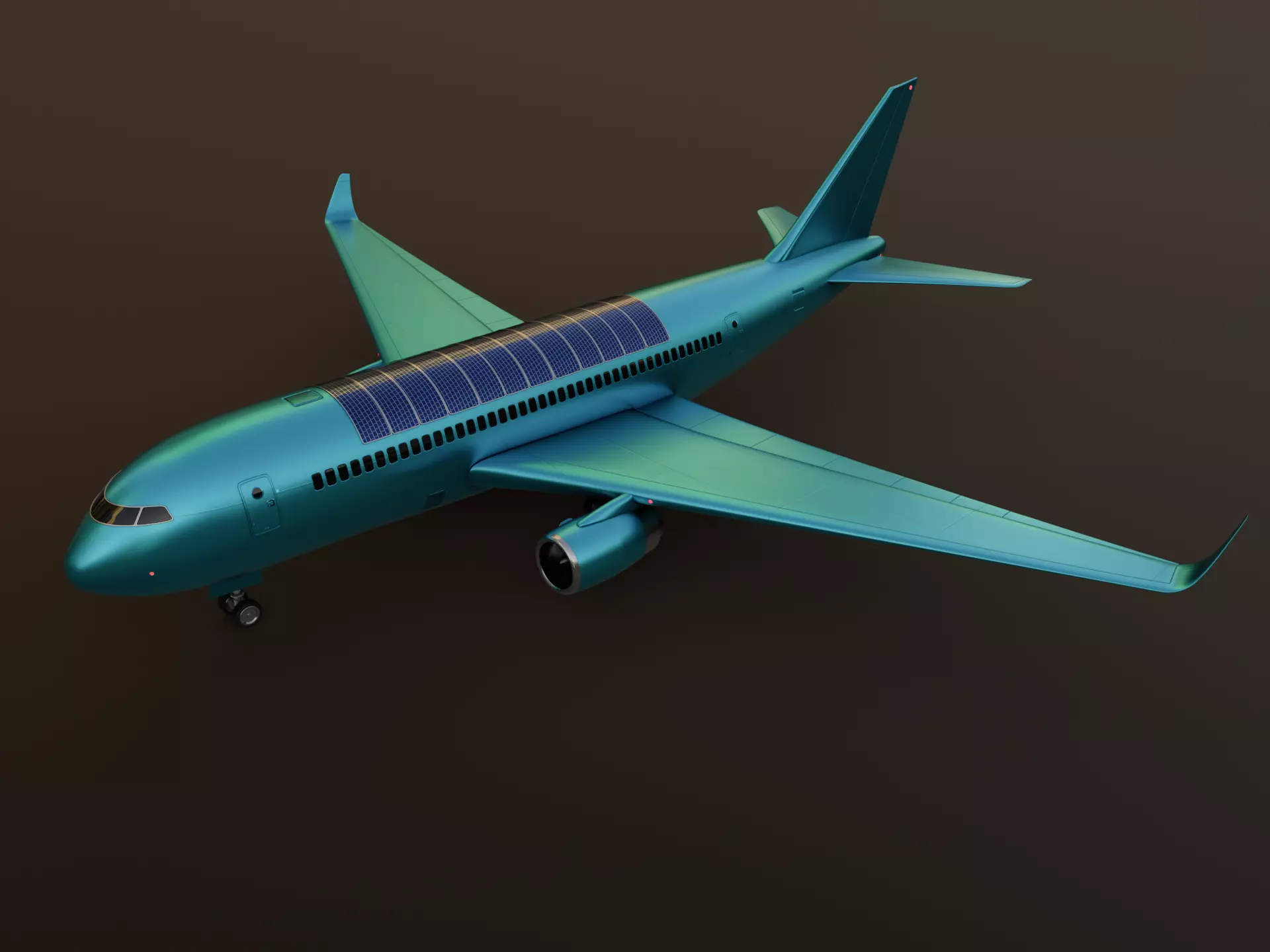 Electric Hybrid Aircraft 3D model_0