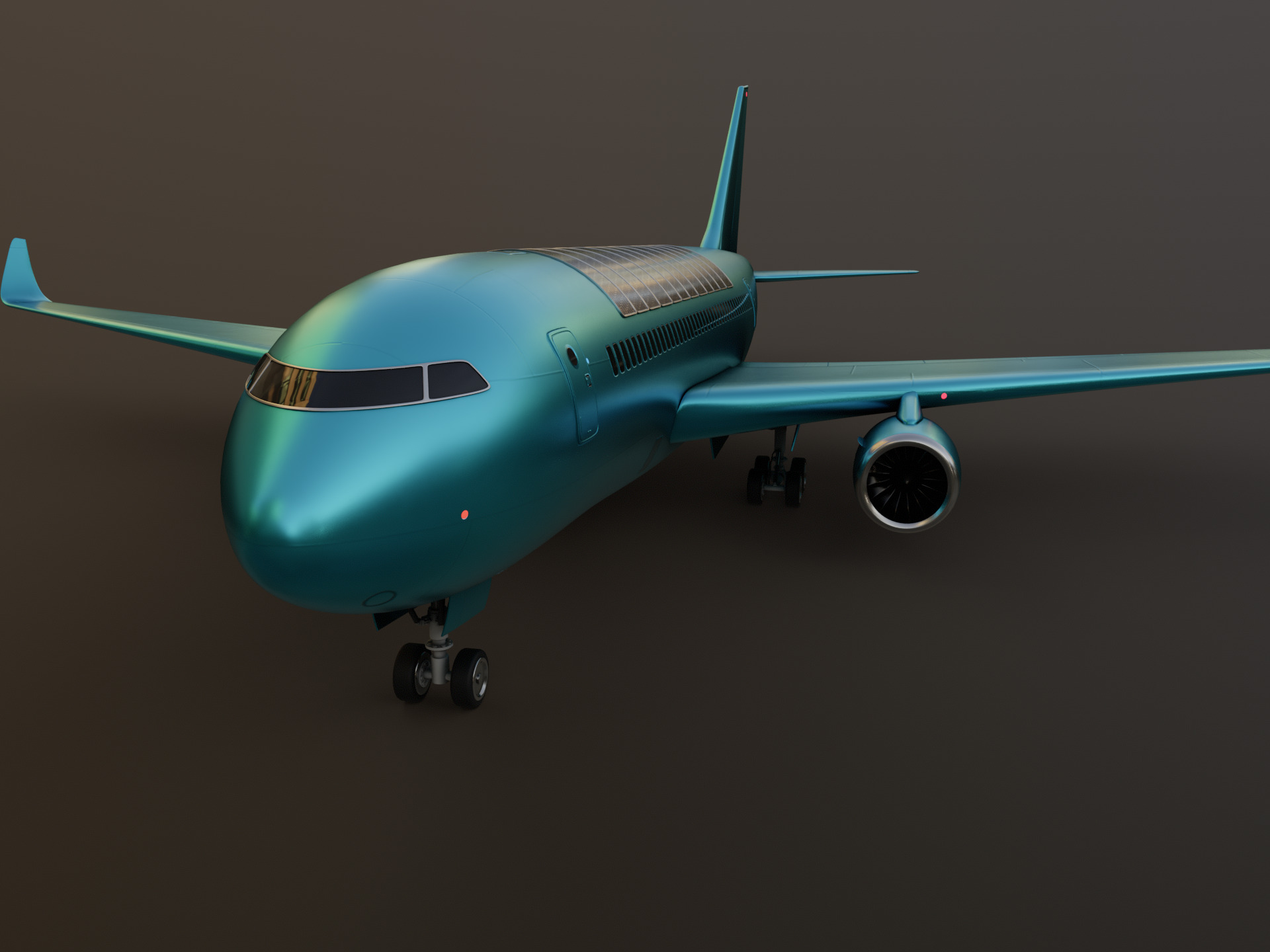 Electric Hybrid Aircraft 3D model_4