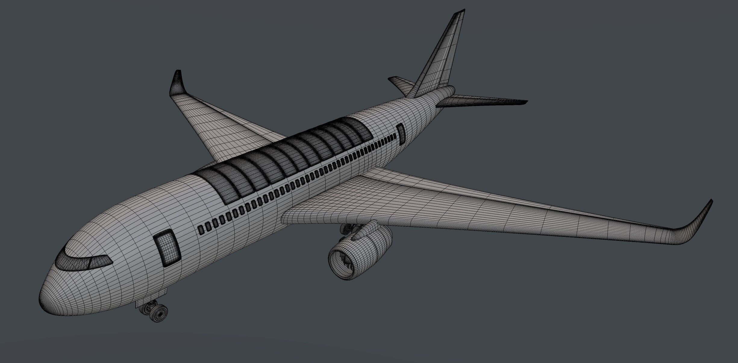 Electric Hybrid Aircraft 3D model_5