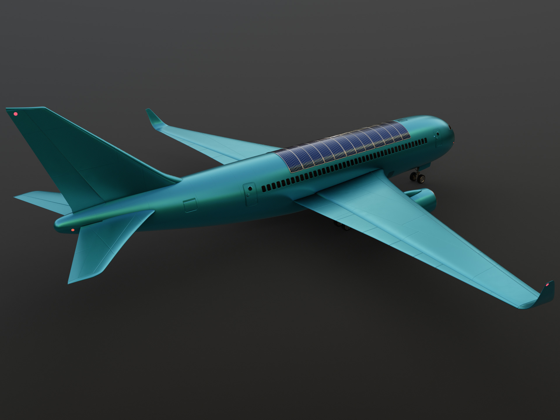 Electric Hybrid Aircraft 3D model_2
