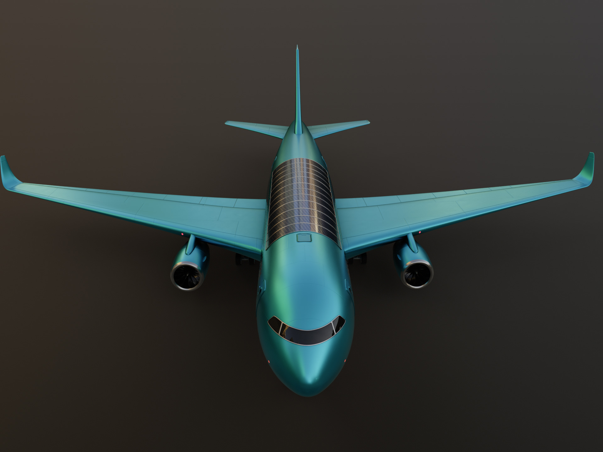 Electric Hybrid Aircraft 3D model_7
