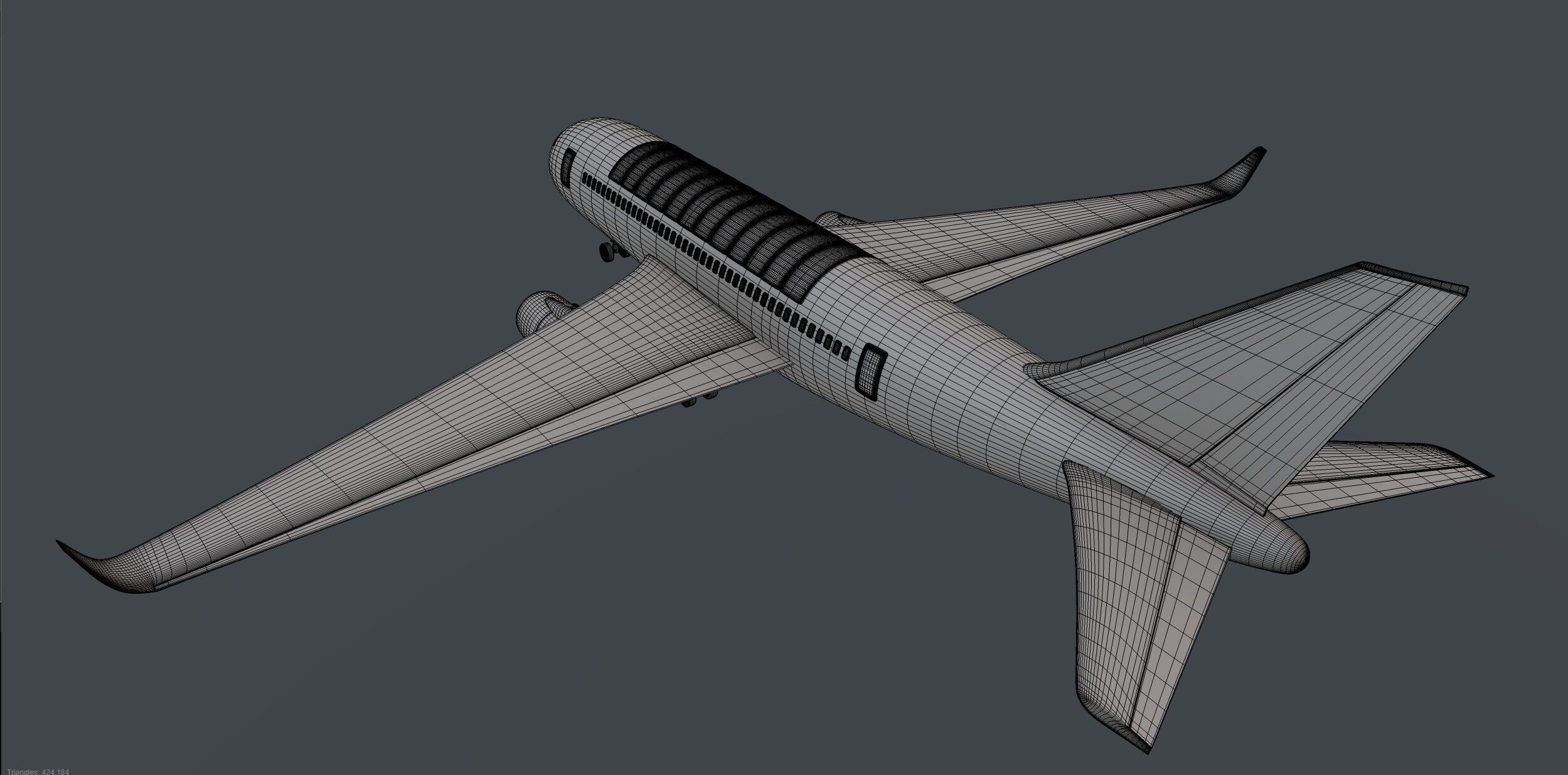 Electric Hybrid Aircraft 3D model_3