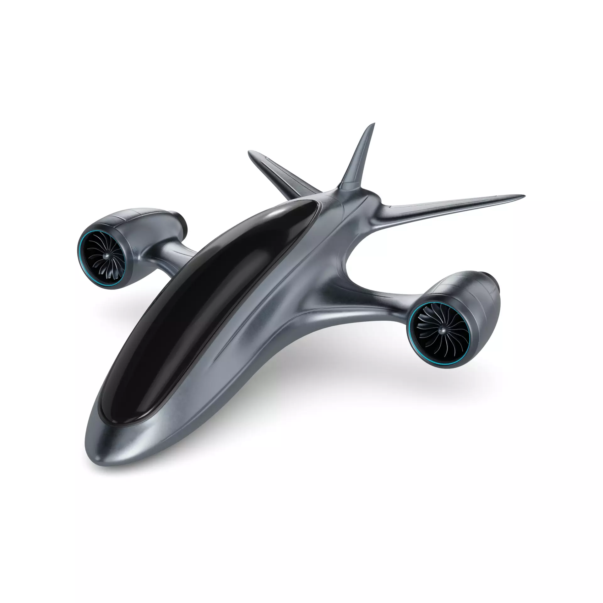 Electric Hybrid Aircraft 3D model_0