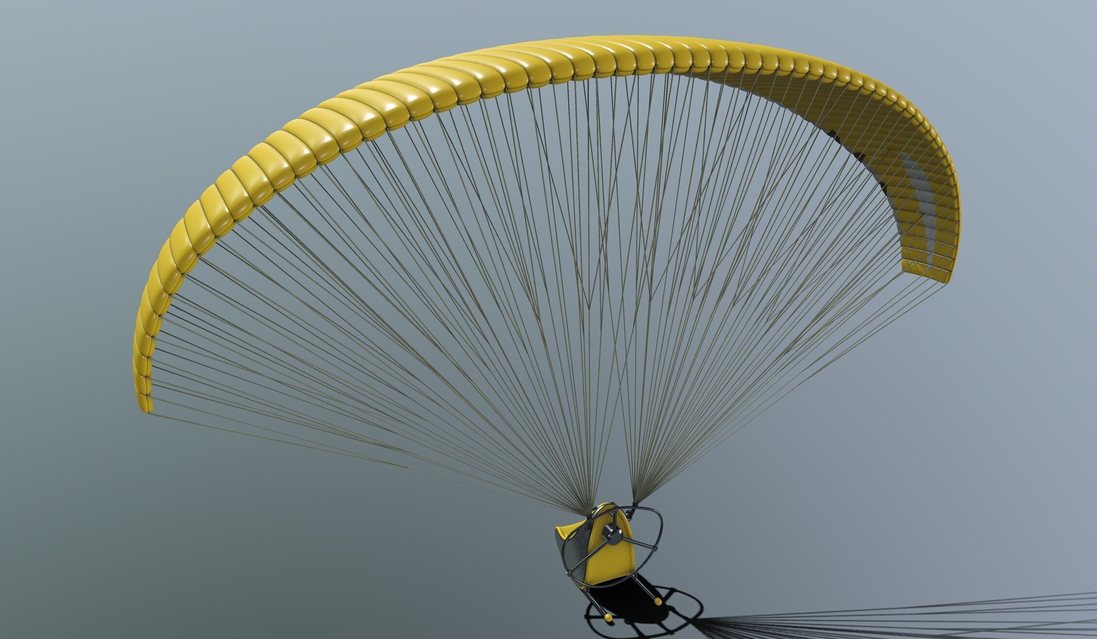 Unpowered Paraglider 3D model_2