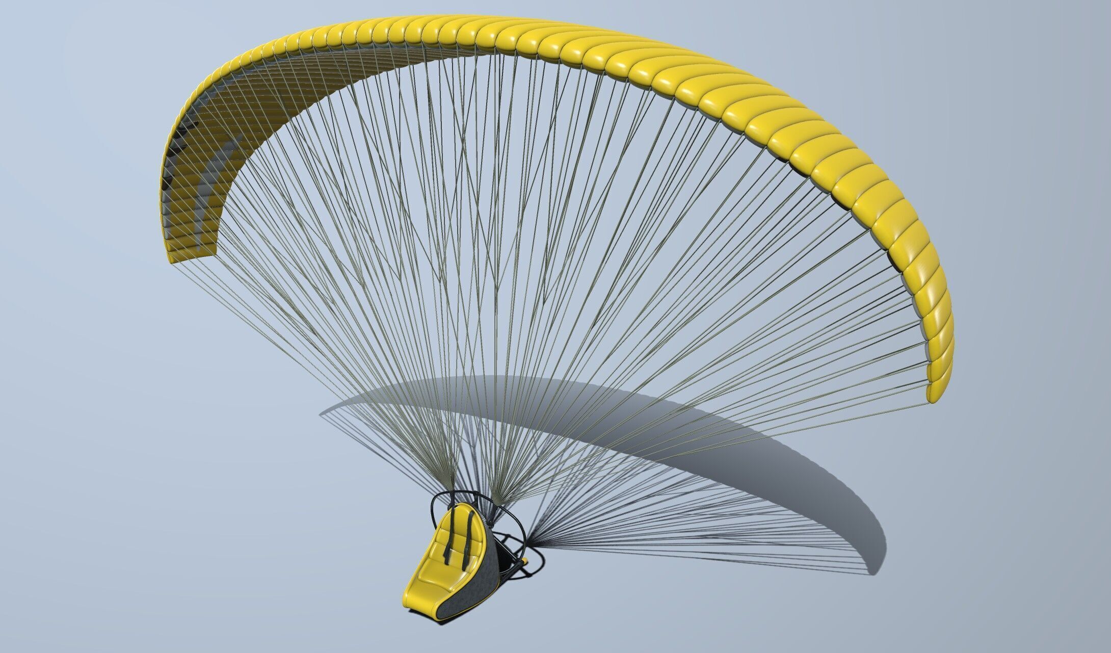 Unpowered Paraglider 3D model_3