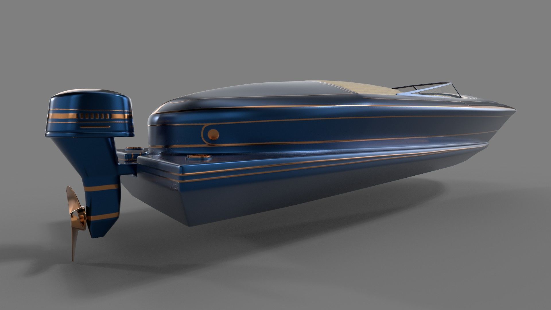 Motorboat 3D model_5