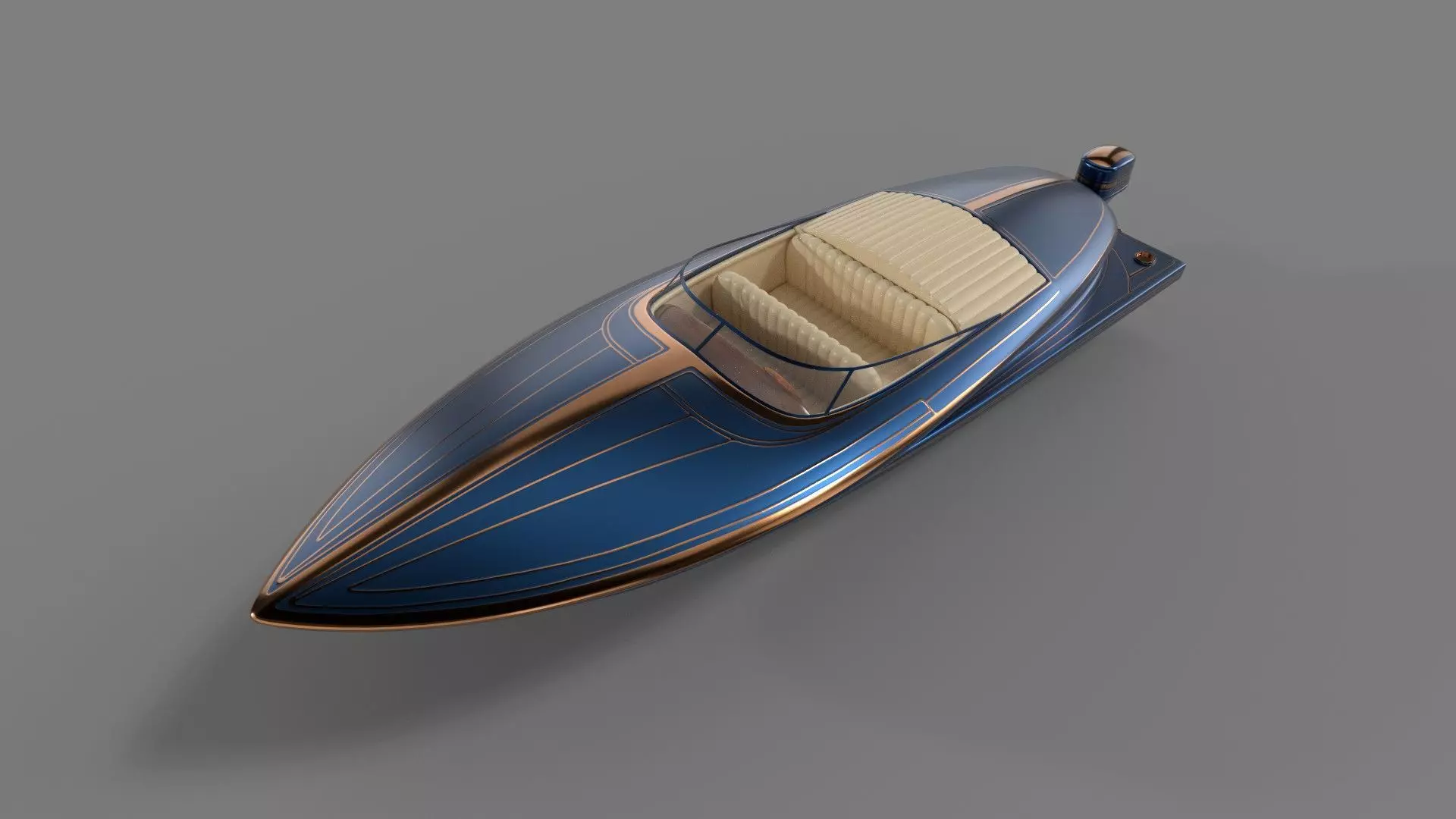 Motorboat 3D model_0