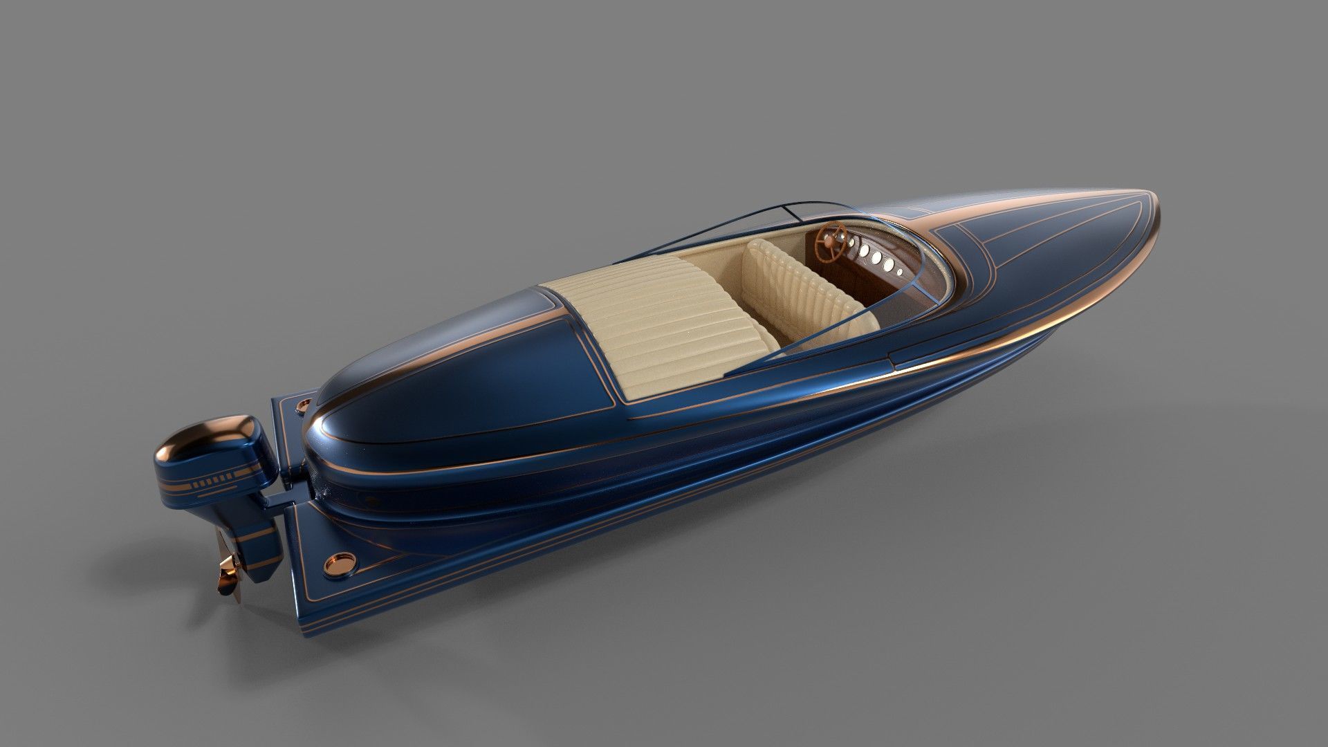 Motorboat 3D model_12