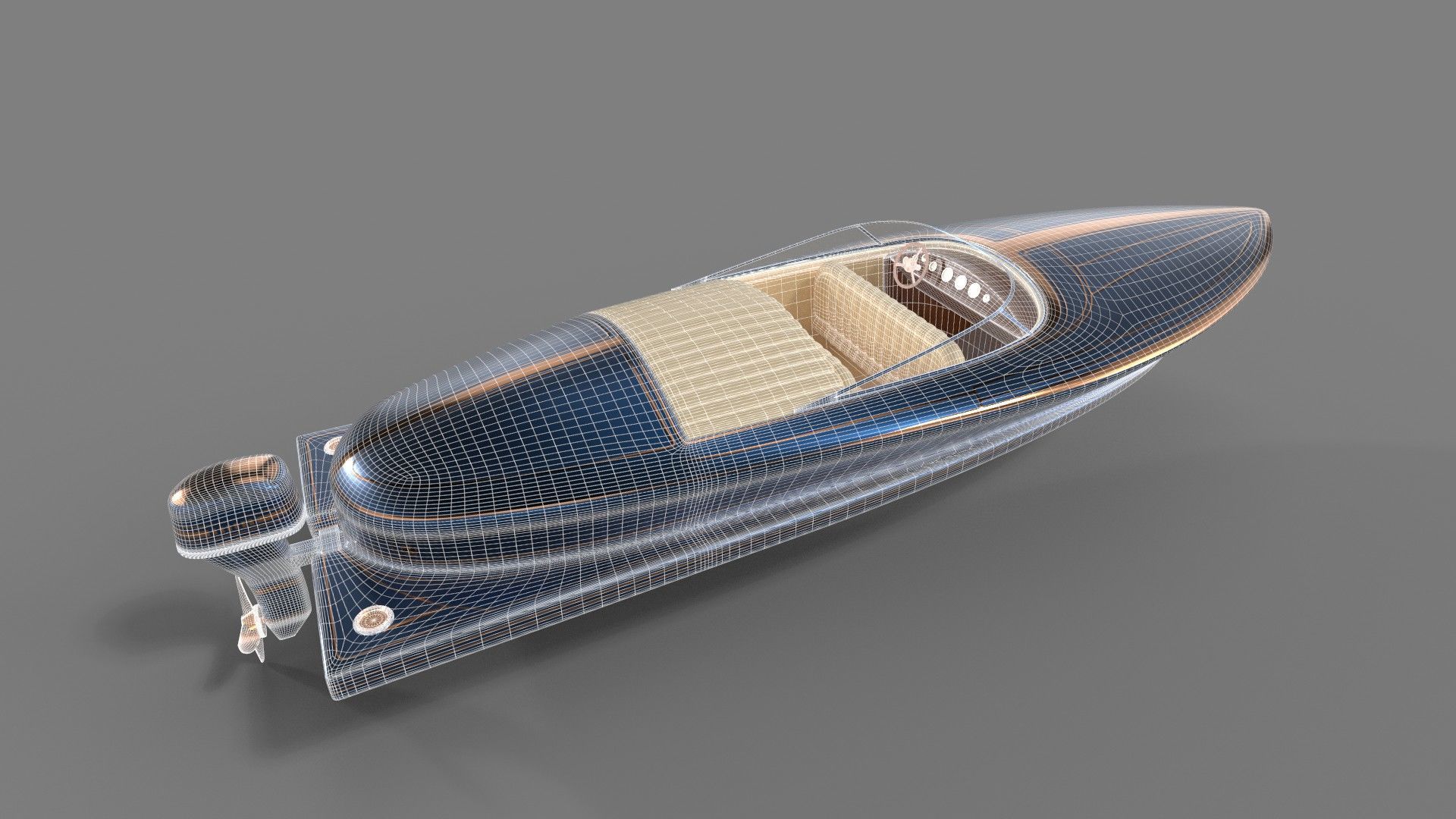 Motorboat 3D model_13
