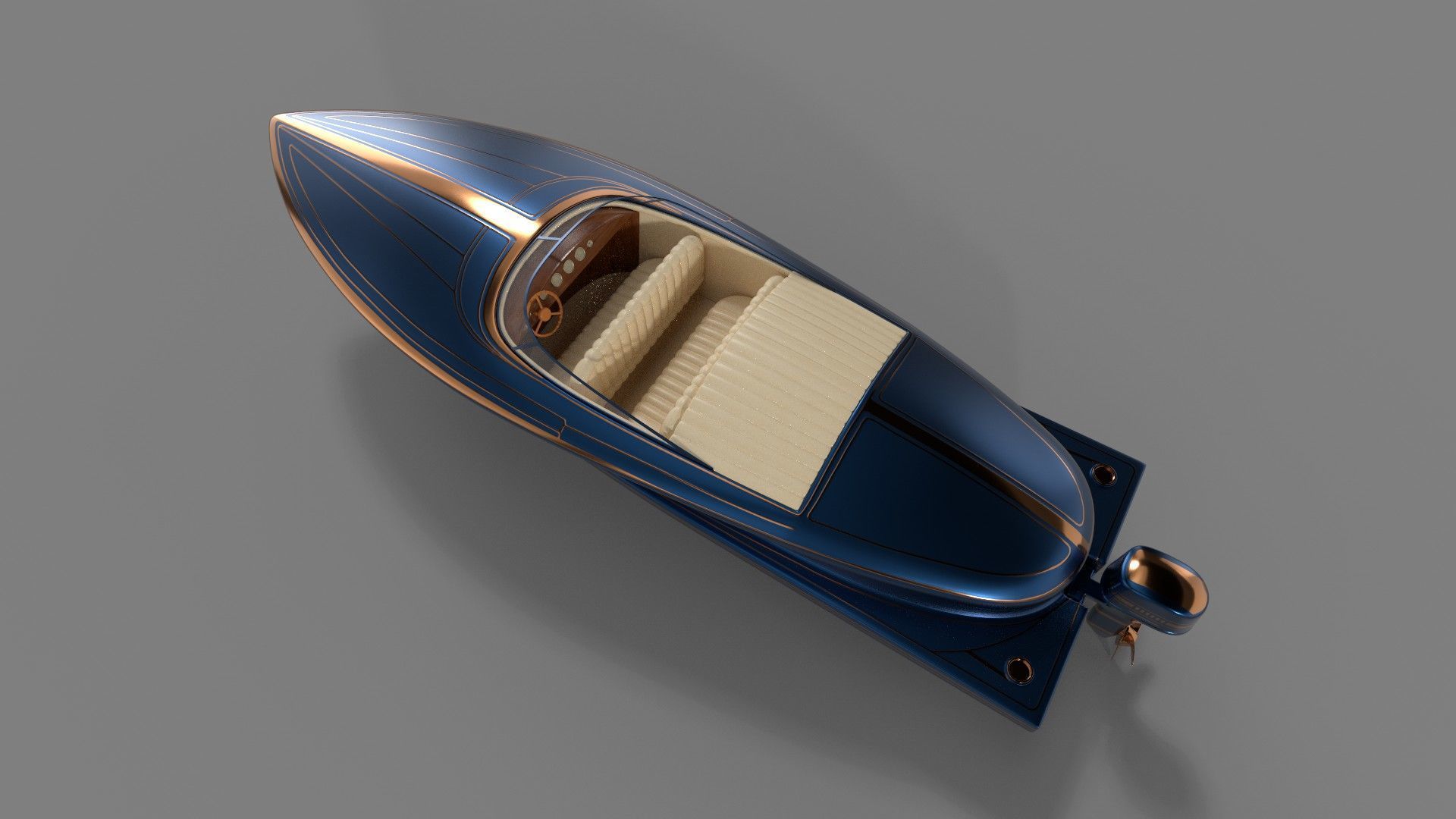 Motorboat 3D model_8