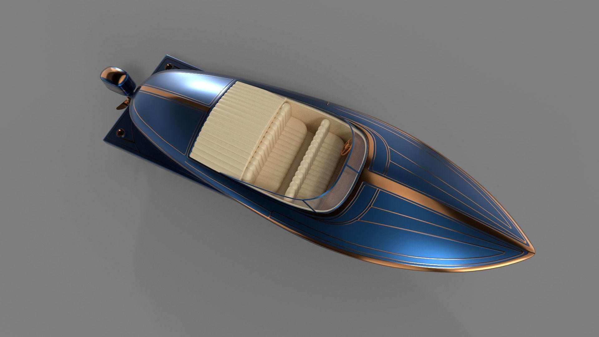 Motorboat 3D model_7