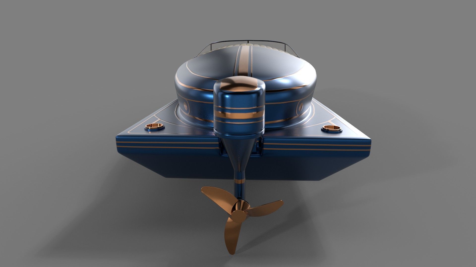 Motorboat 3D model_4