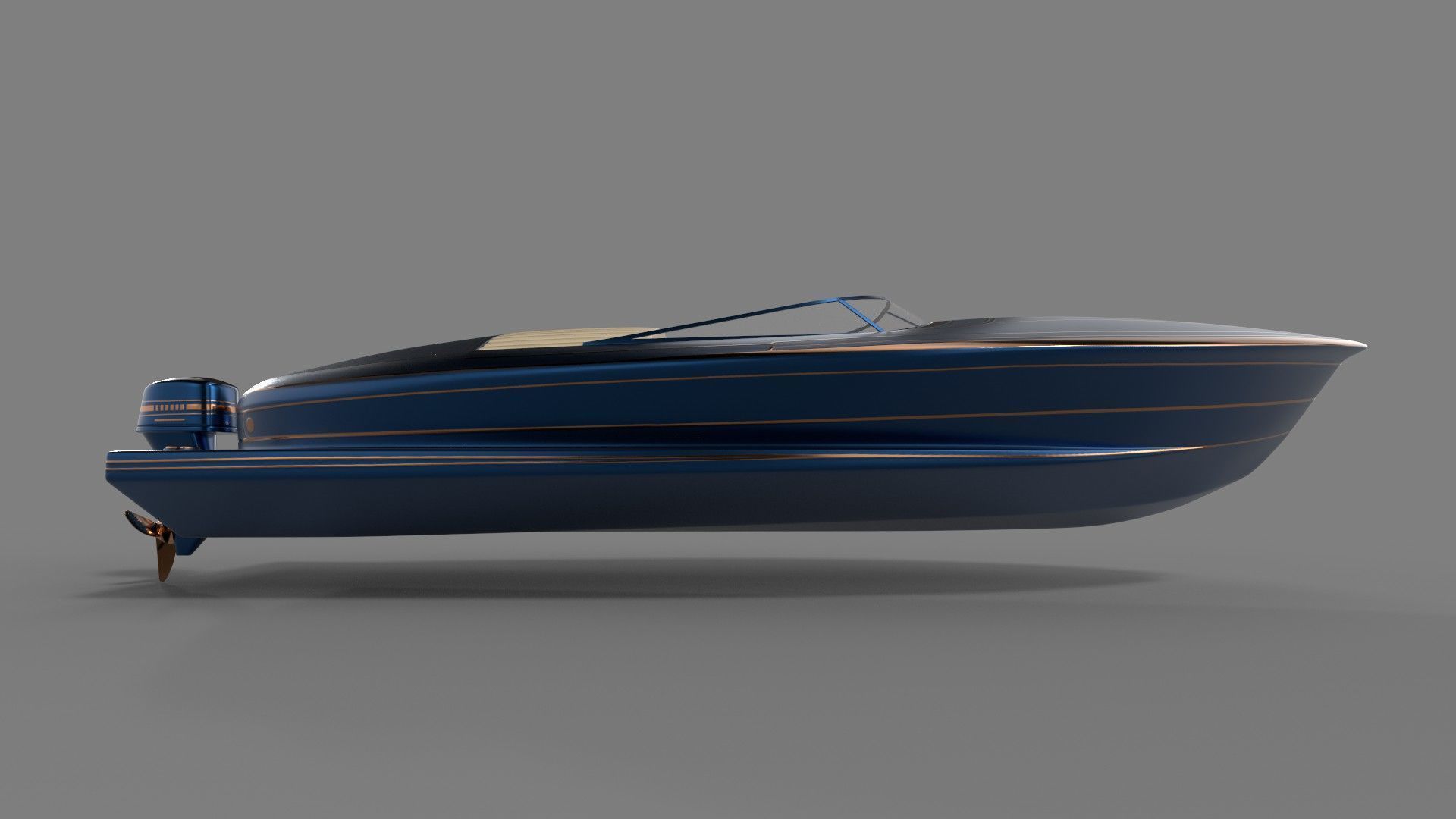 Motorboat 3D model_6