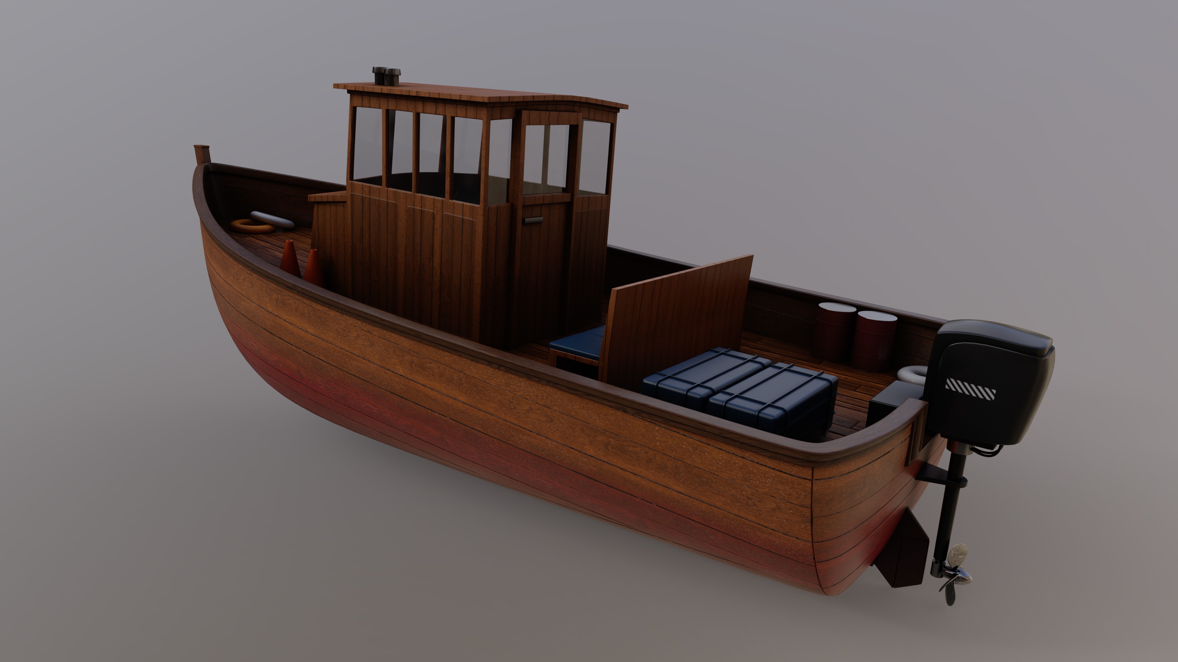 Motorboat 3D model_7
