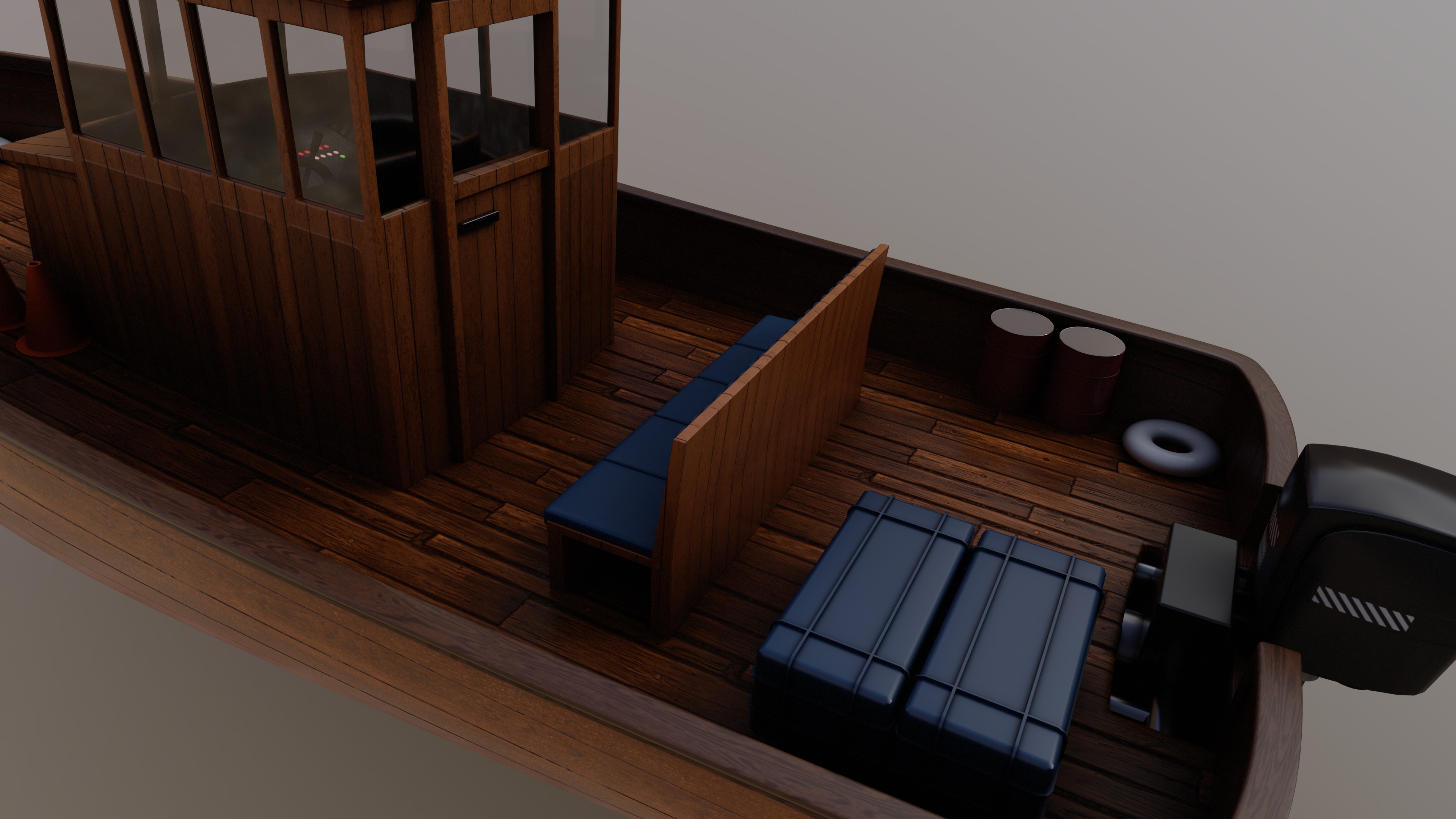 Motorboat 3D model_10
