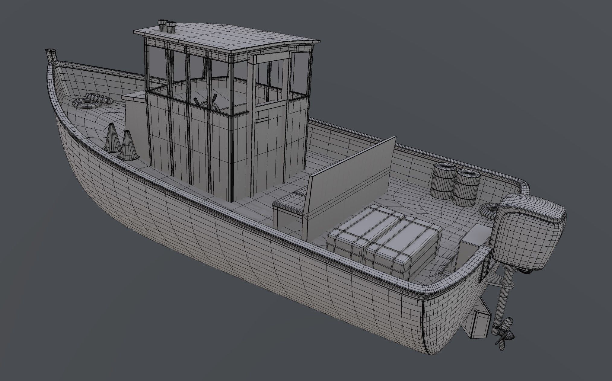 Motorboat 3D model_4