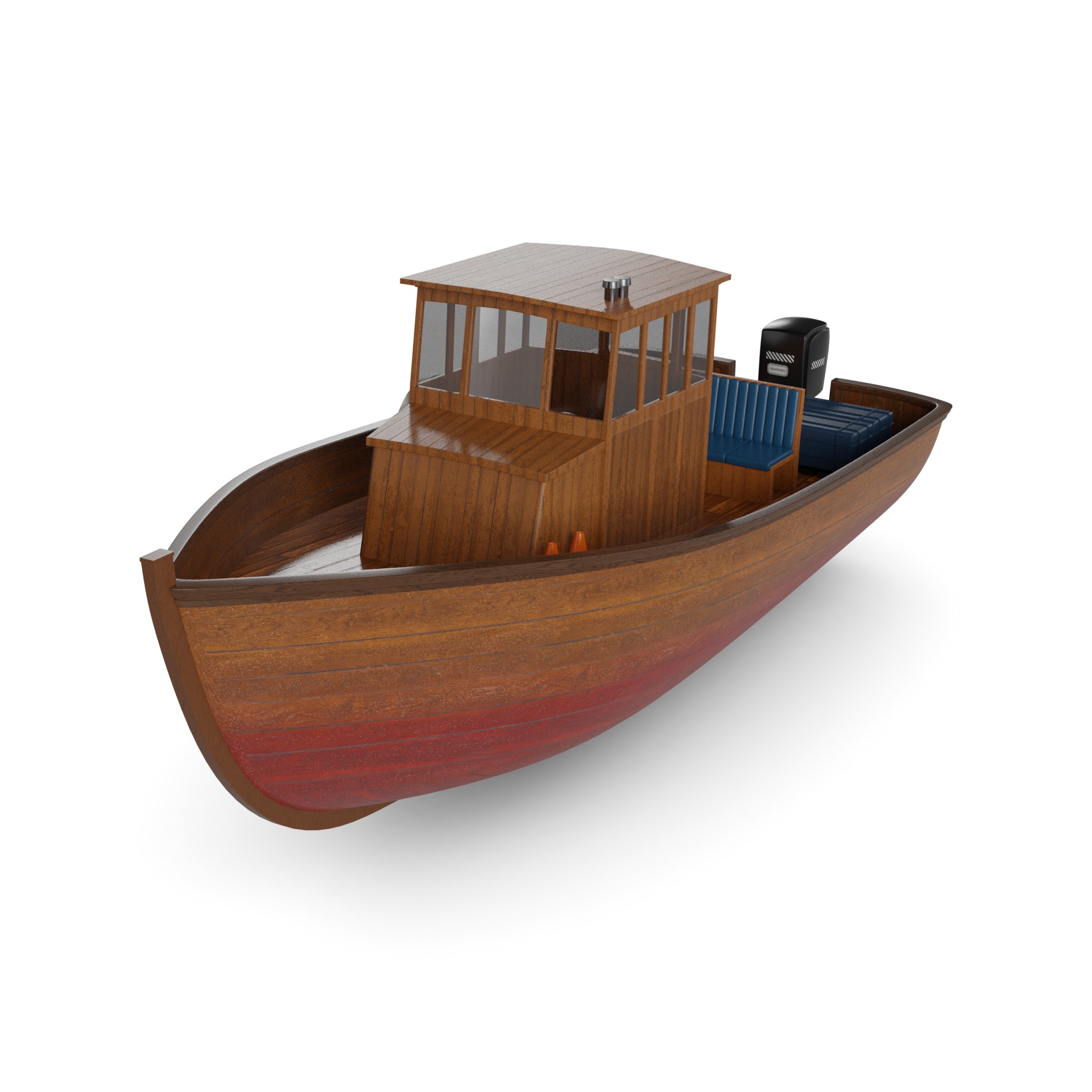 Motorboat 3D model_32