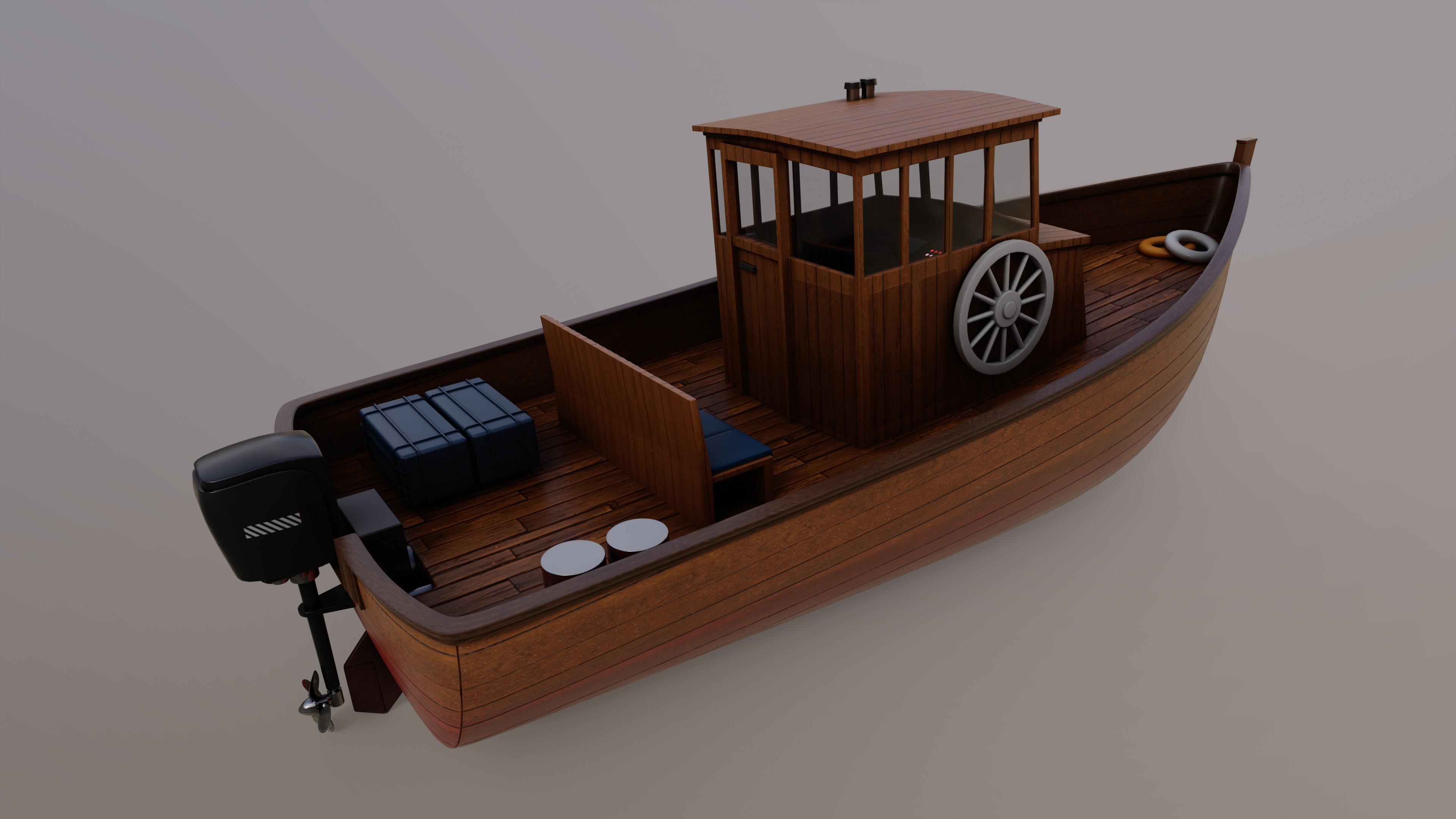 Motorboat 3D model_9