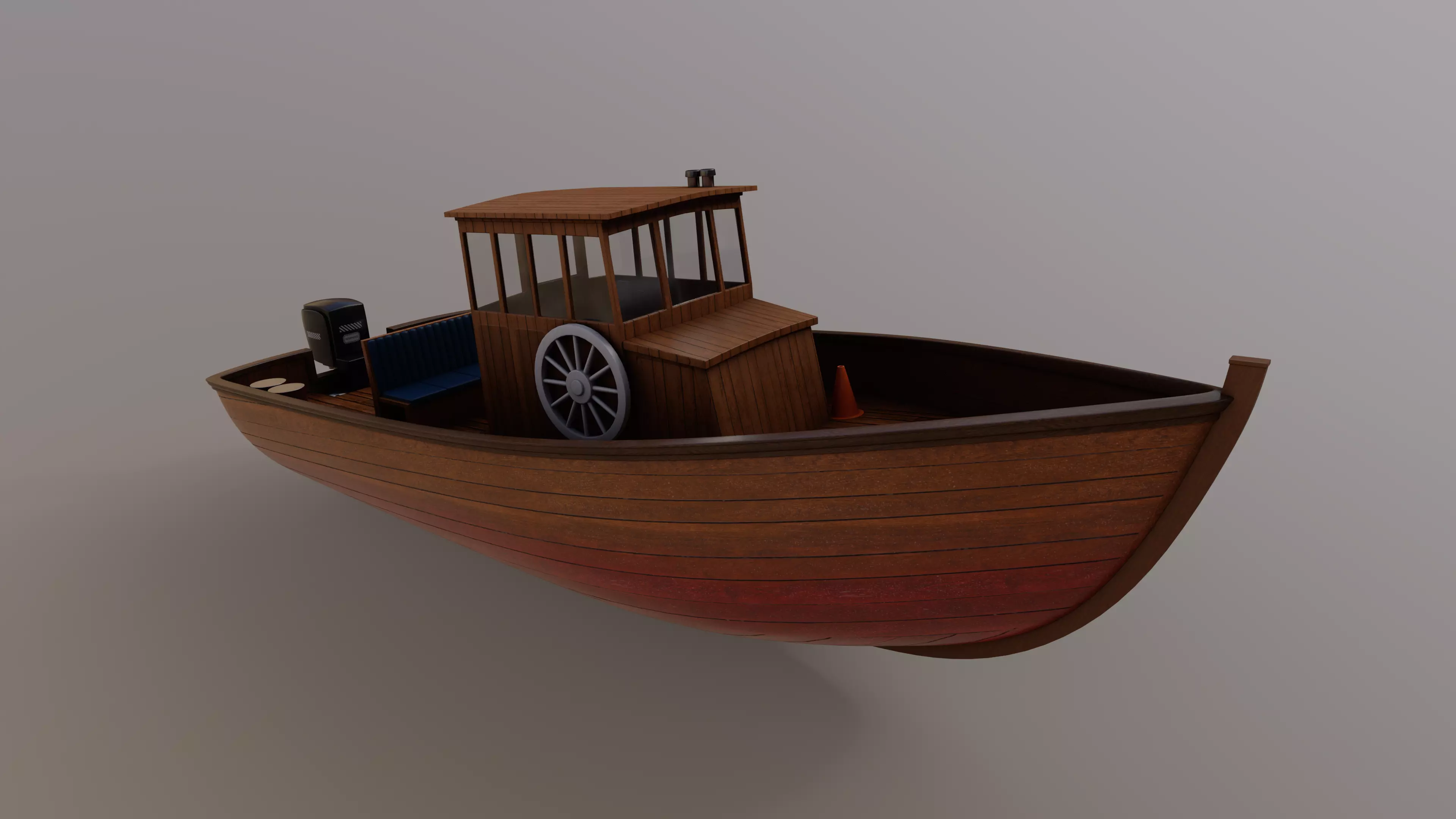 Motorboat 3D model_0