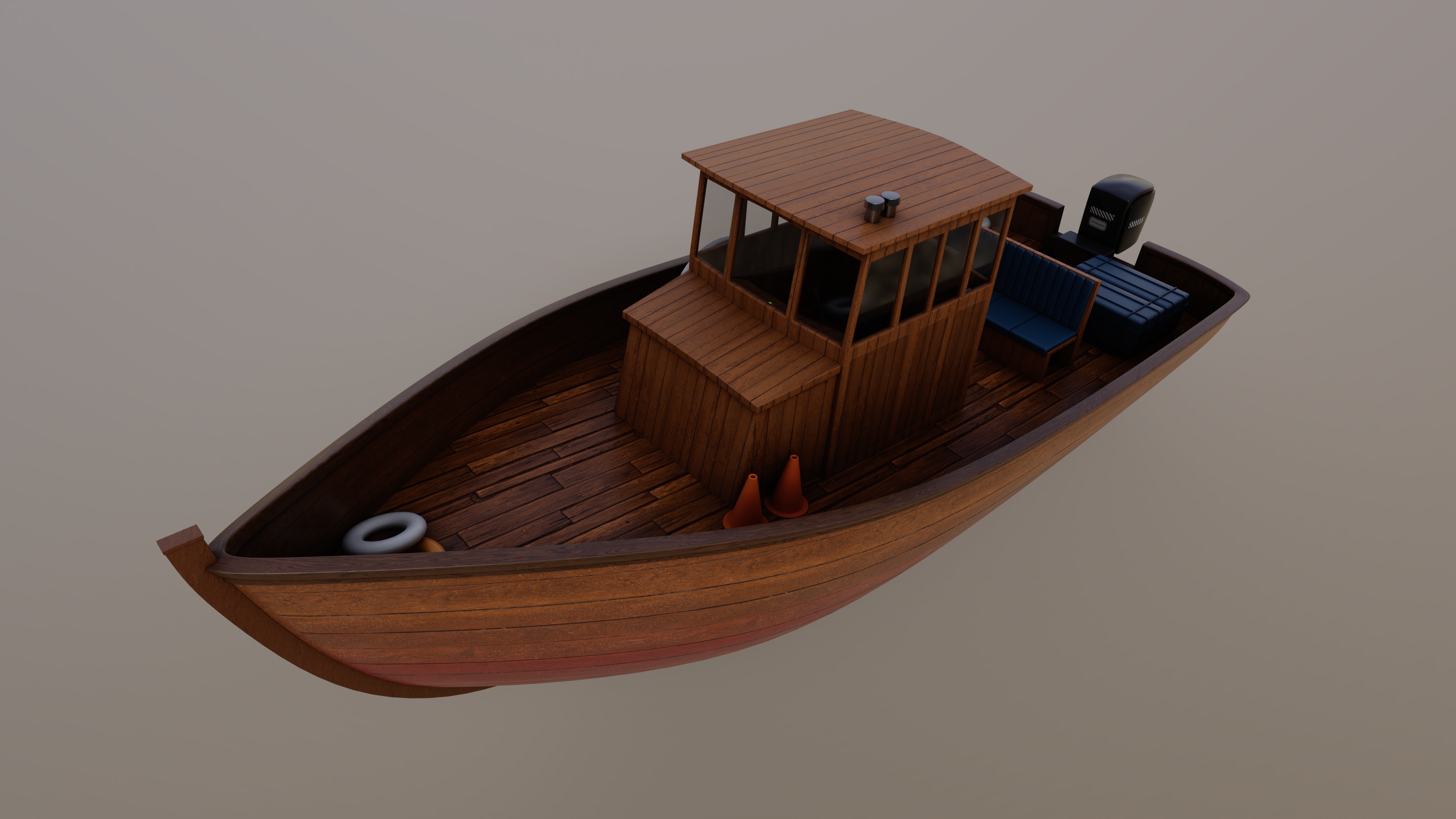 Motorboat 3D model_5