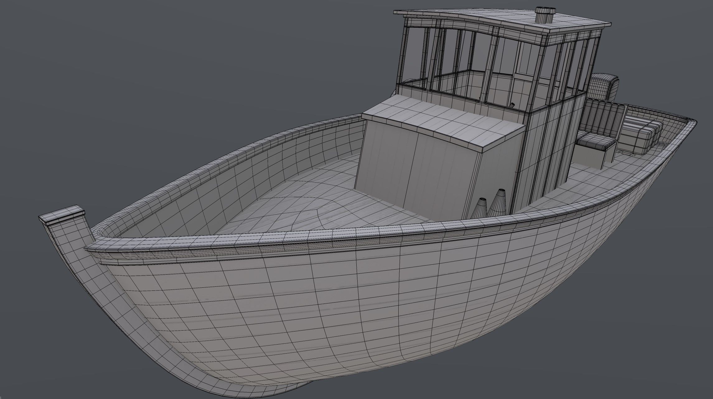 Motorboat 3D model_6