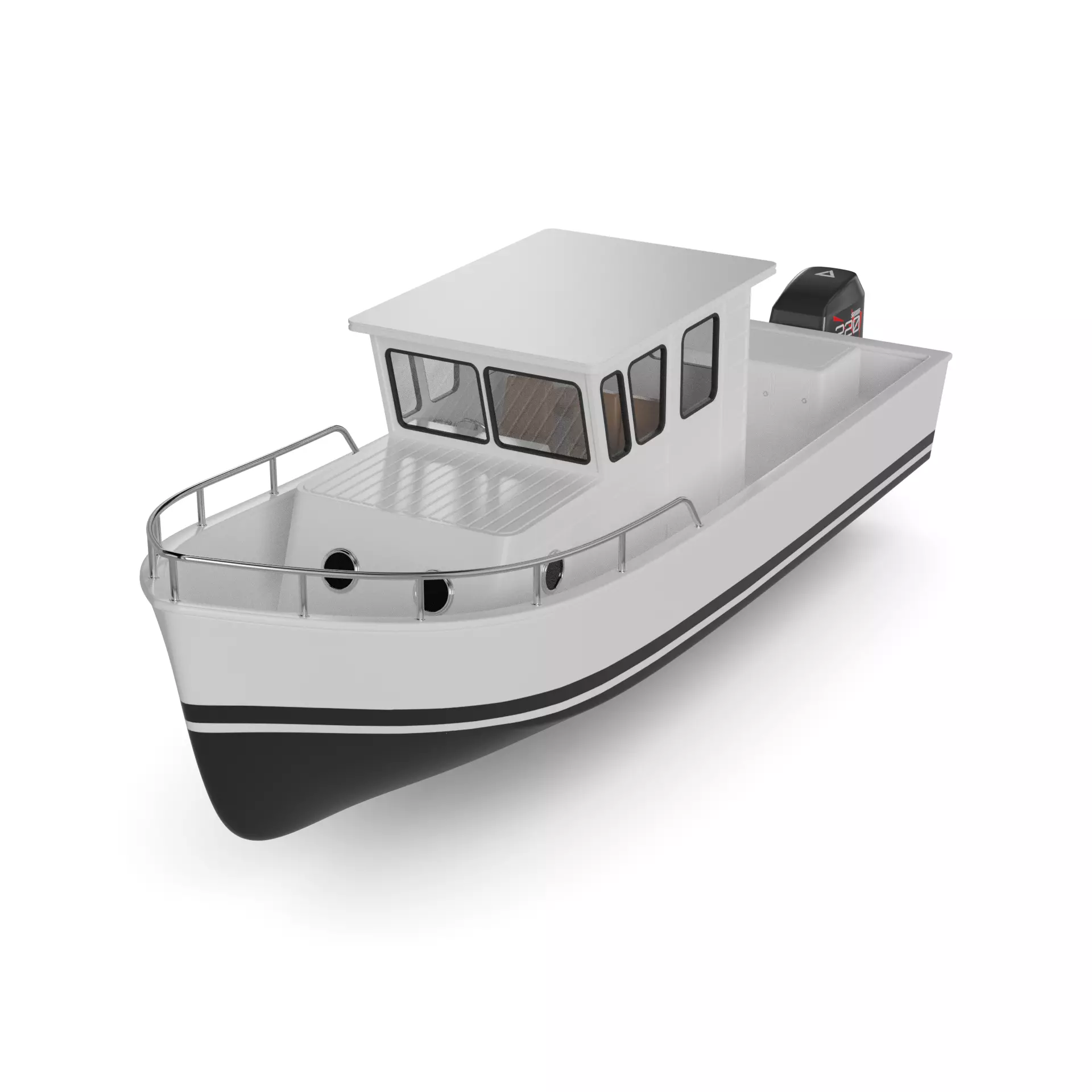 Motorboat 3D model_0