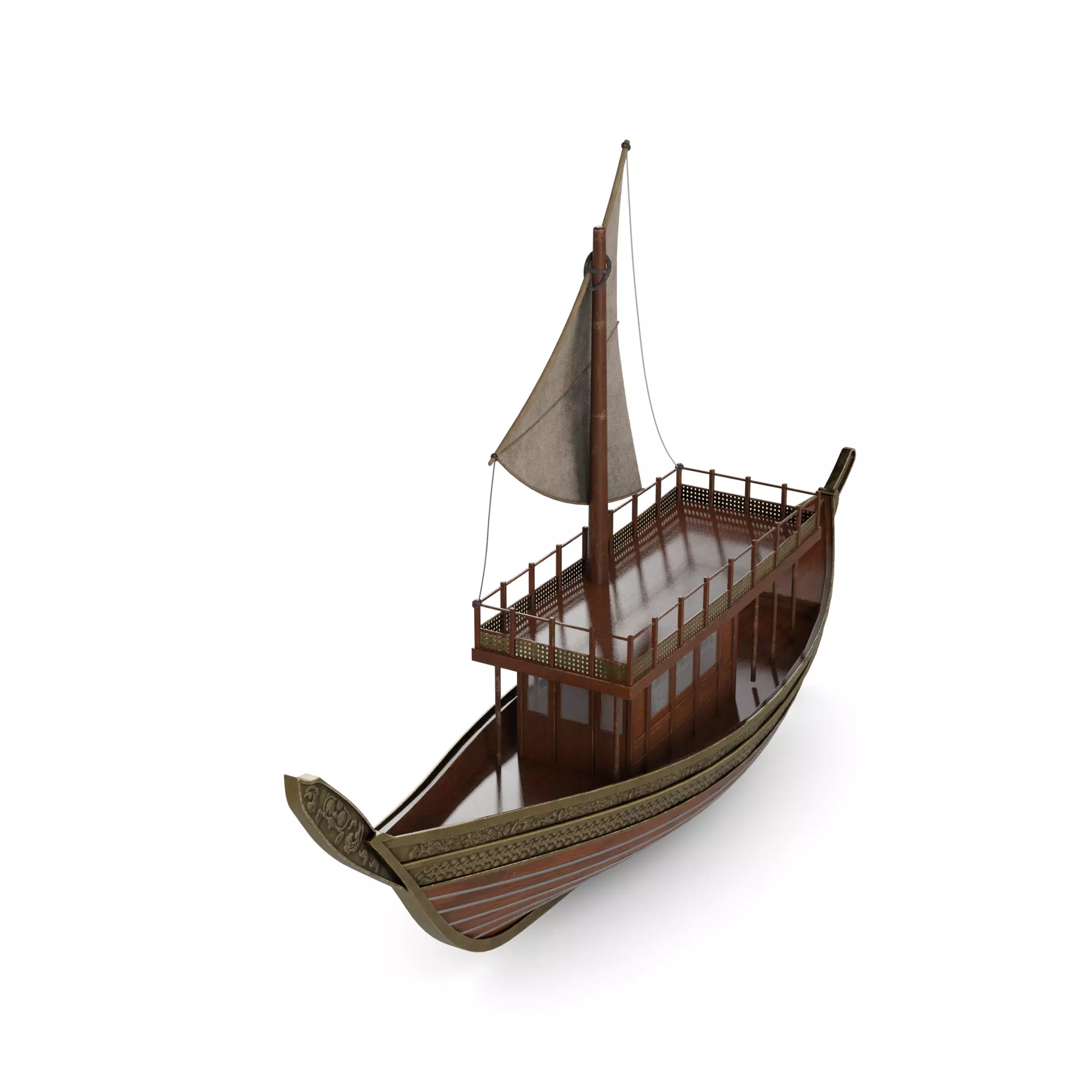 Motorboat 3D model_0