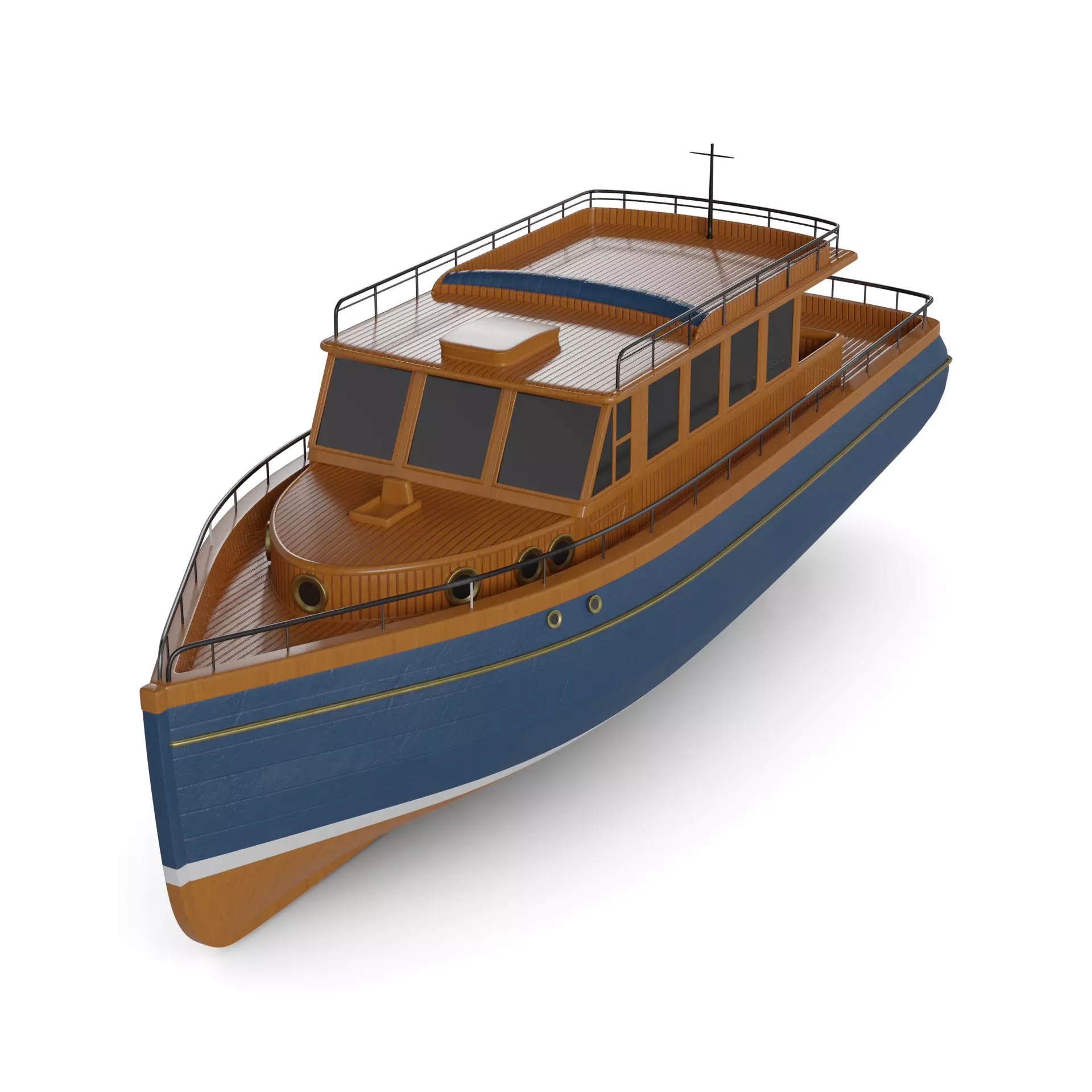Motorboat 3D model_0