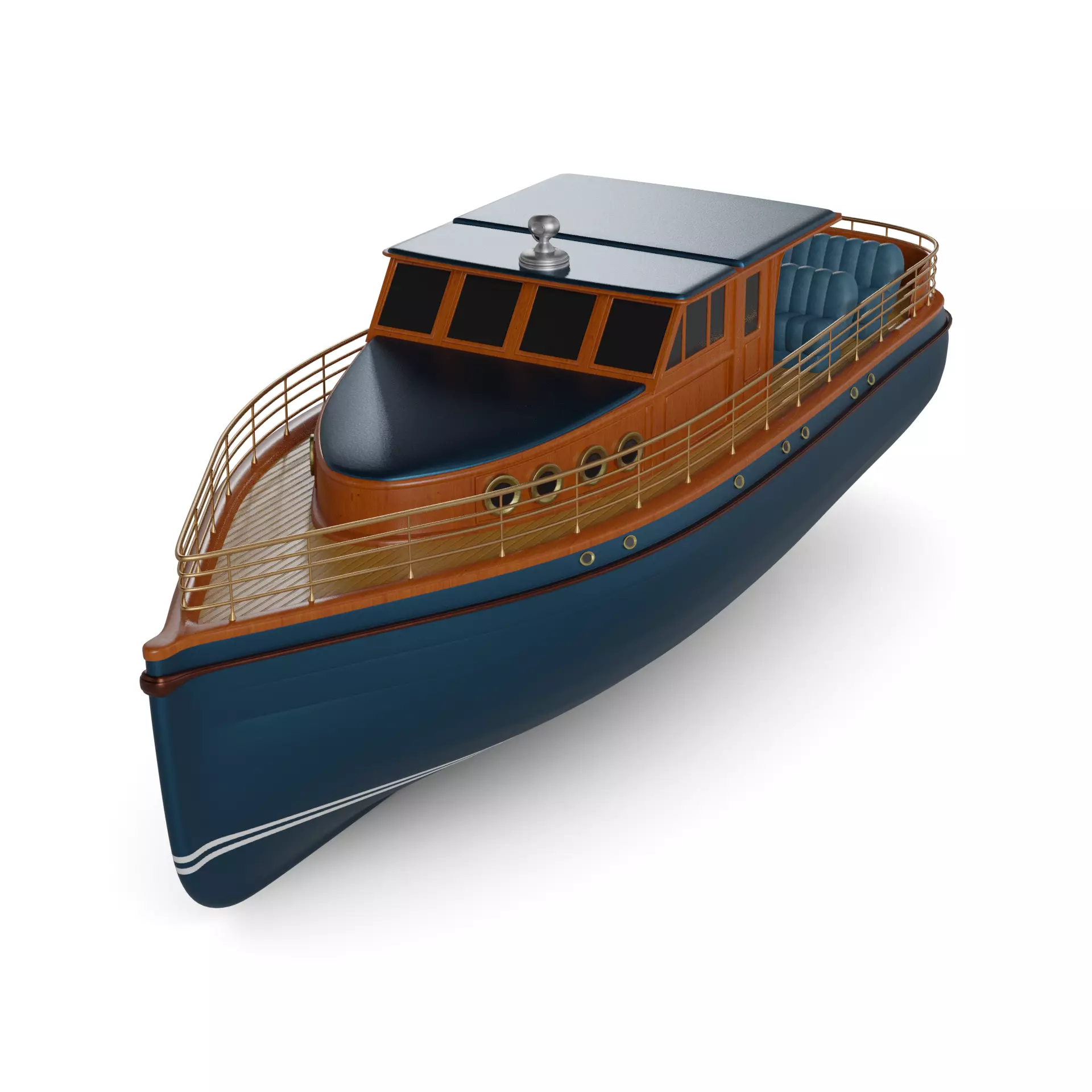 Motorboat 3D model_0