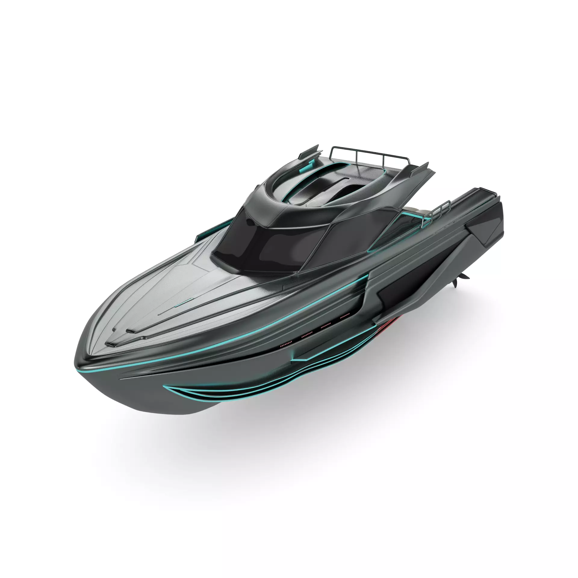 Motorboat 3D model_0