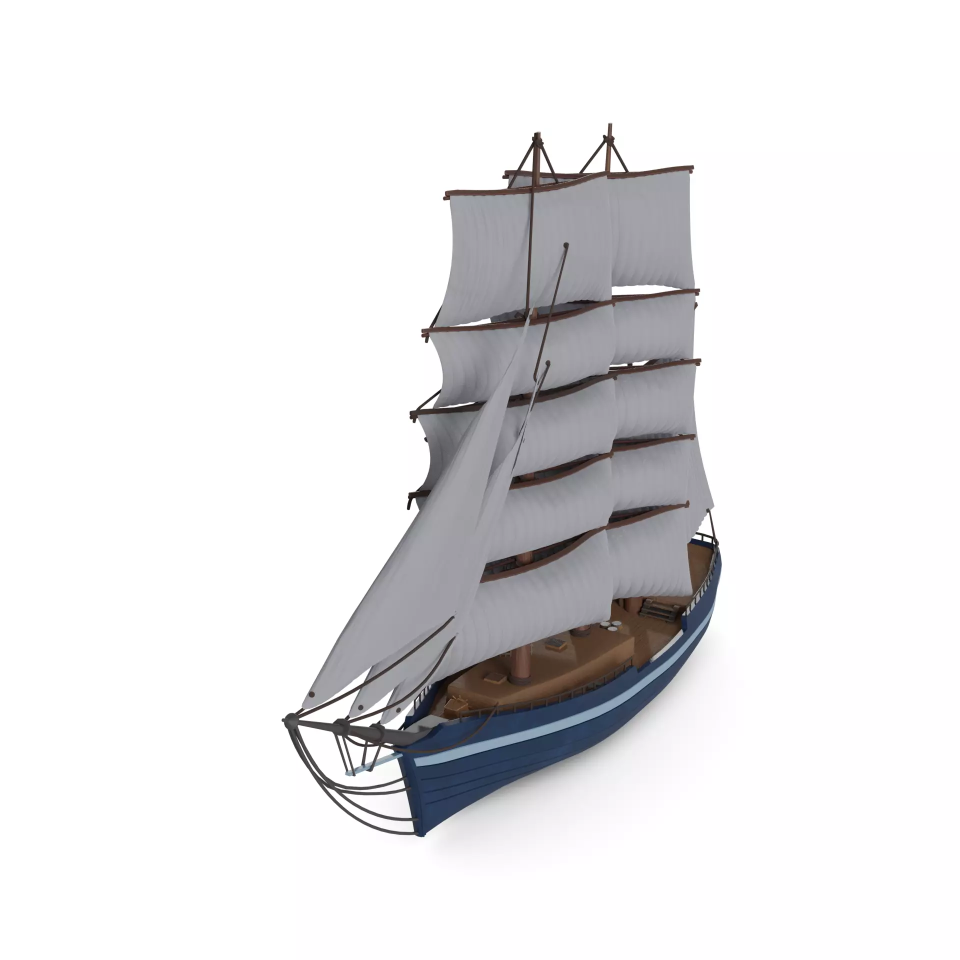 Sailboat 3D model_0