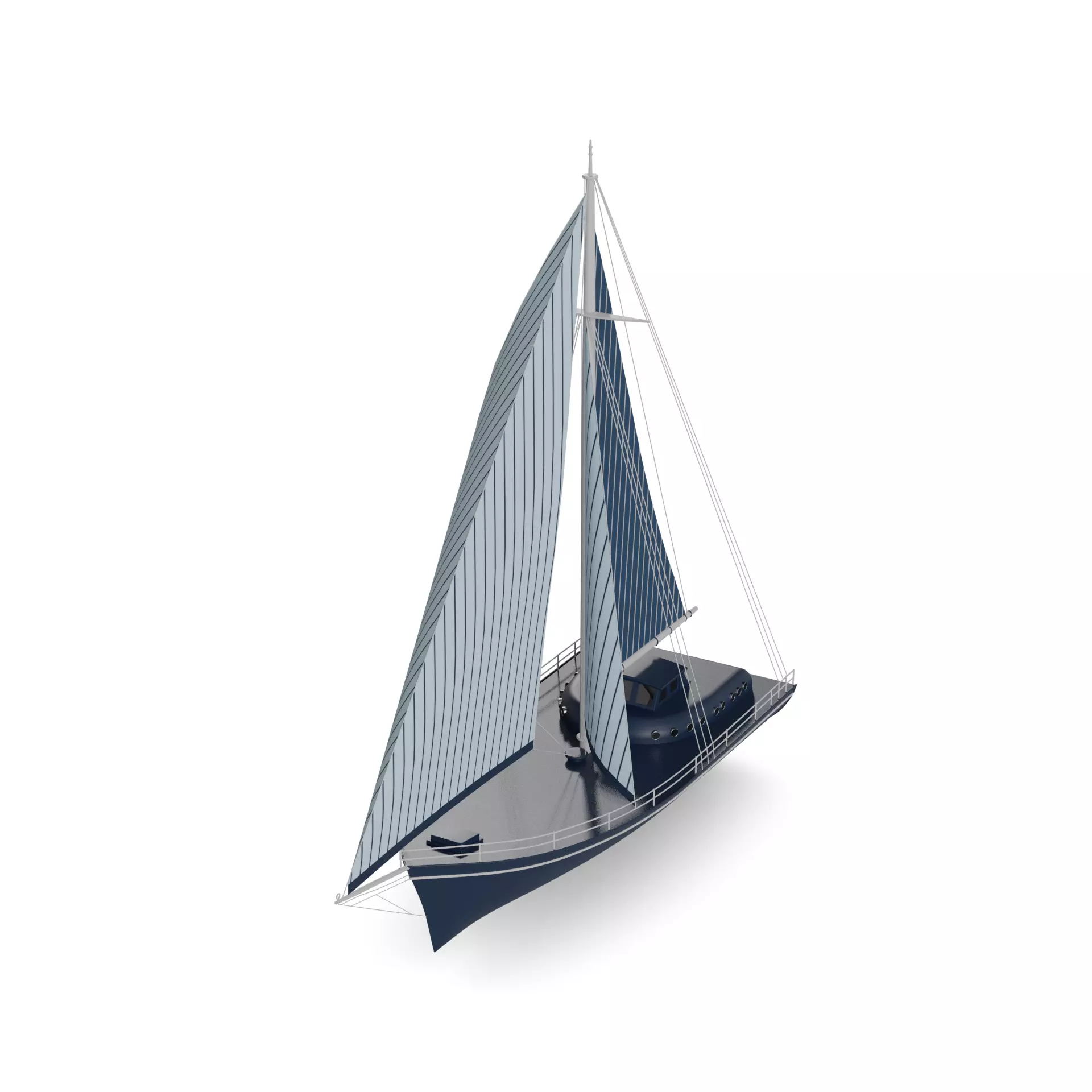 Sailboat 3D model_0