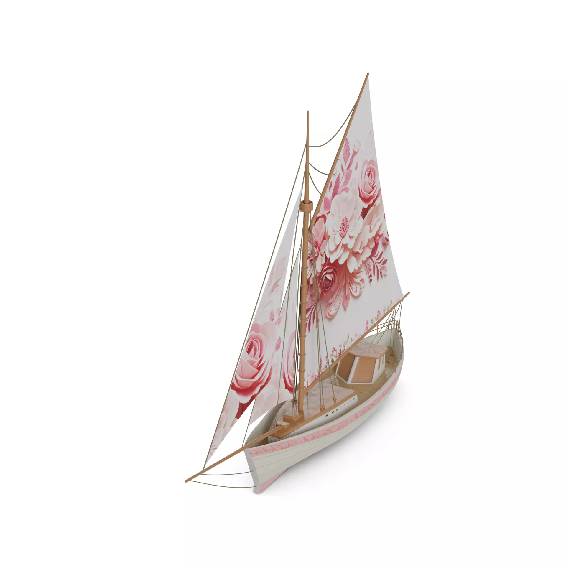 Sailboat 3D model_0