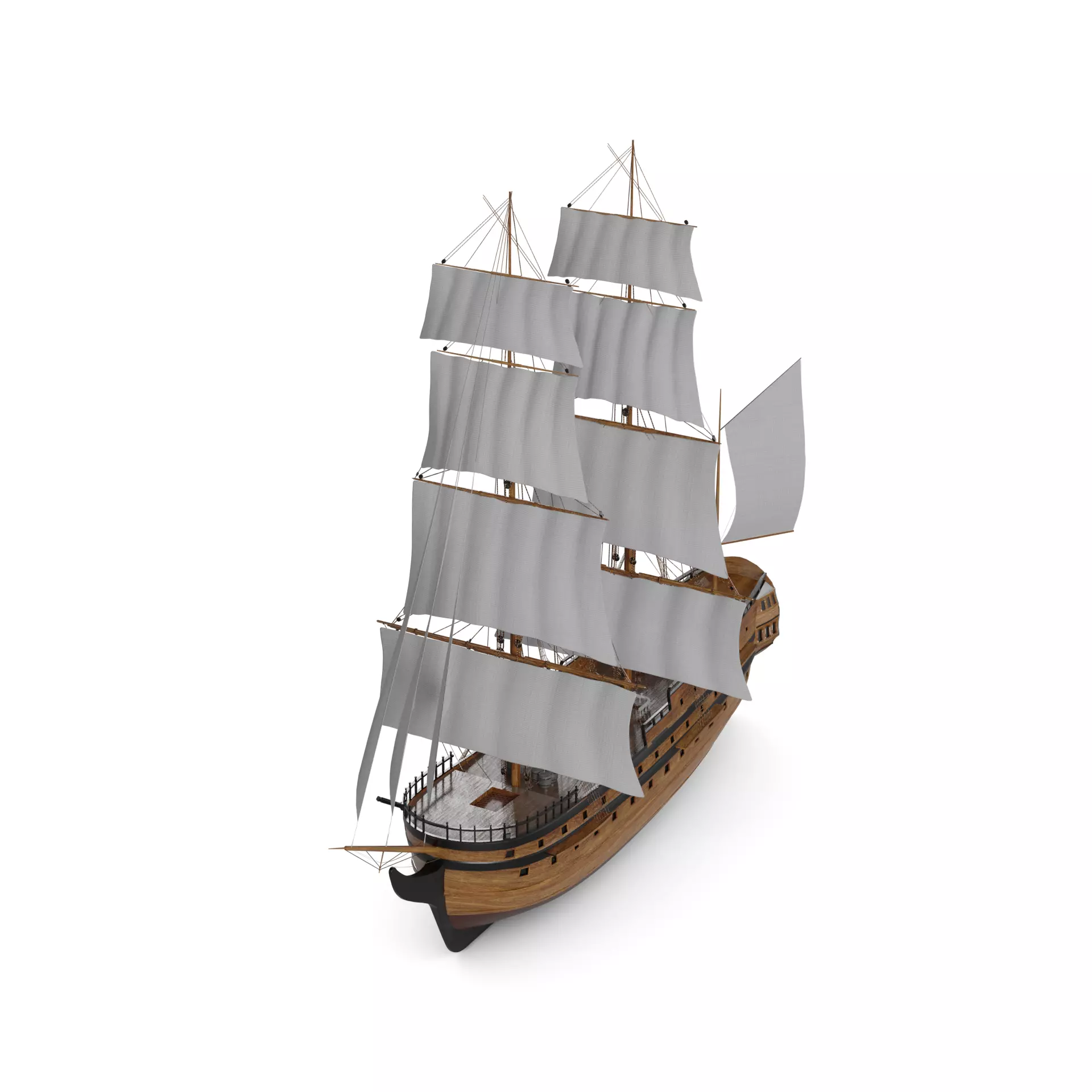 Sailboat 3D model_0