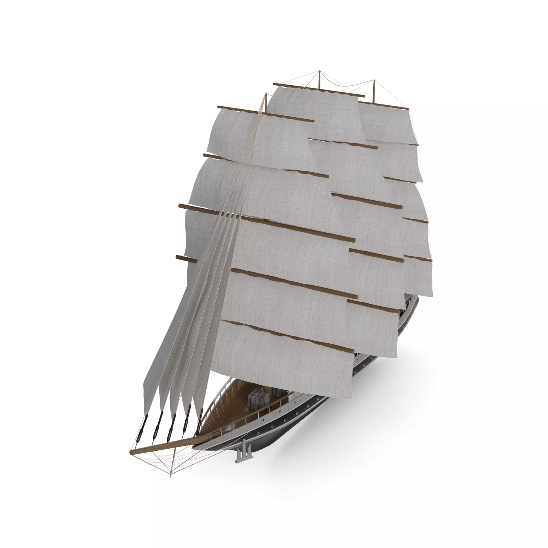 Sailboat 3D model_0