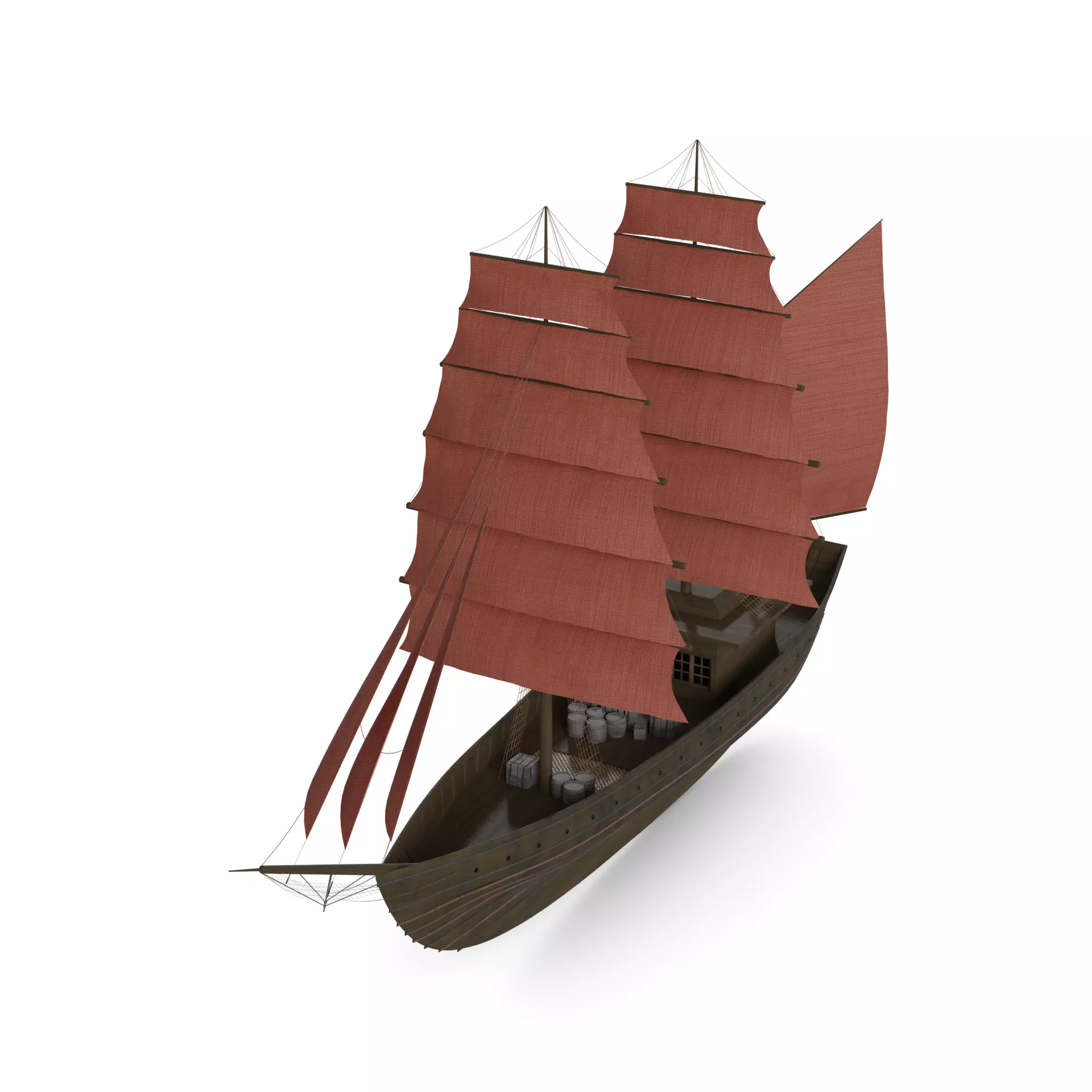 Sailboat 3D model_0
