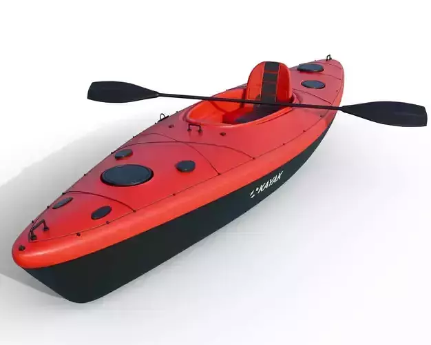 Sea Kayak Low-poly 3D model Sea Kayak Low-poly 3D model