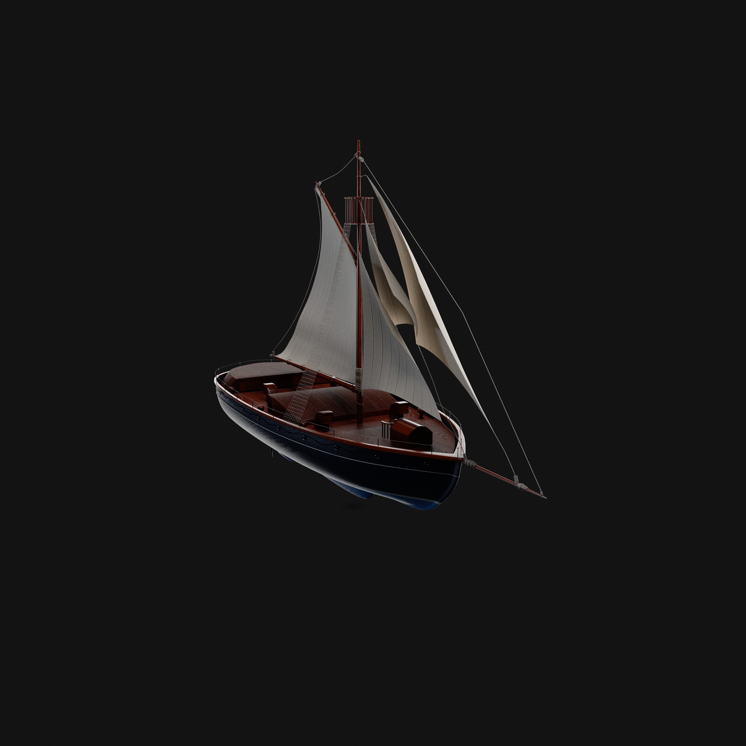 Dinghy 3D model_2