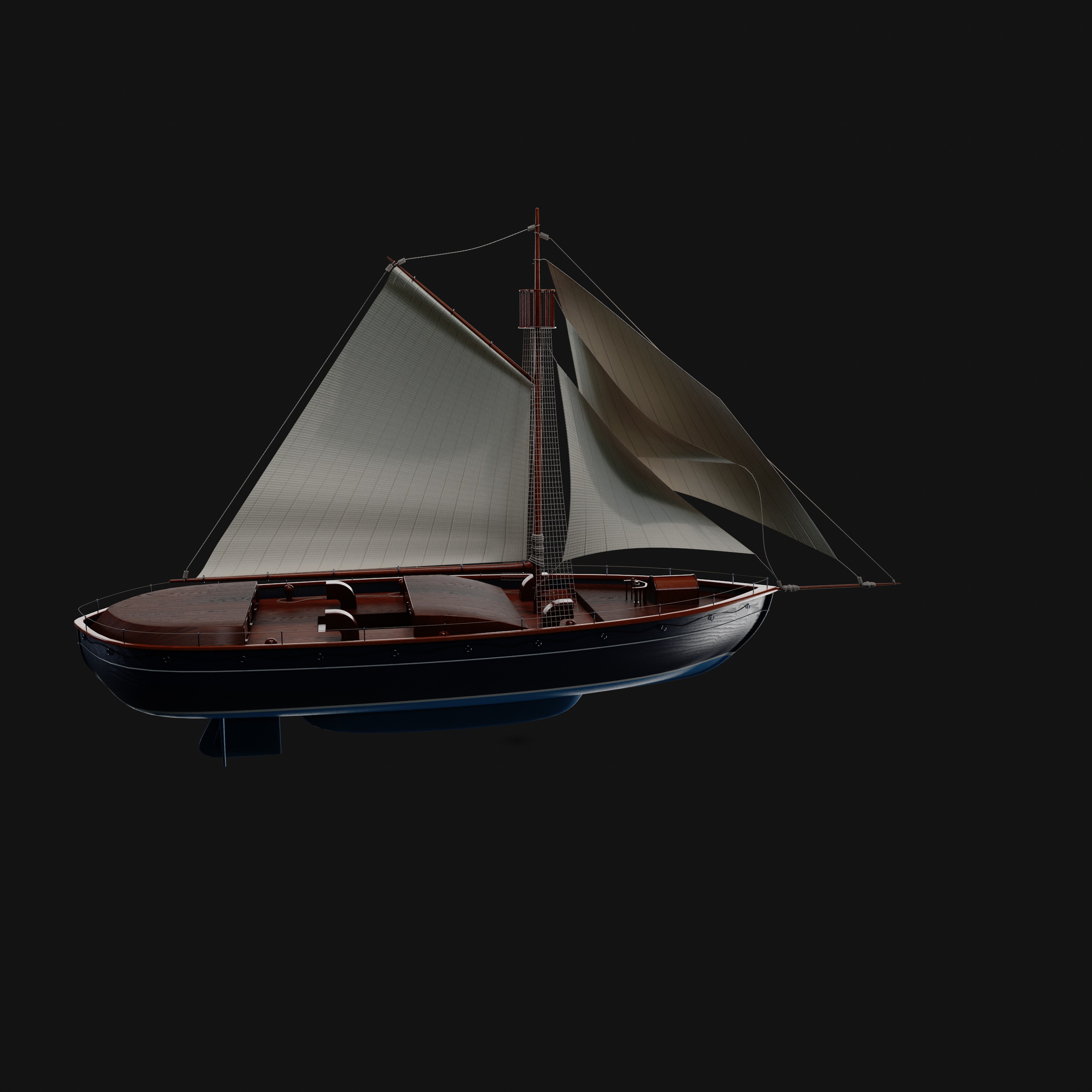 Dinghy 3D model_4