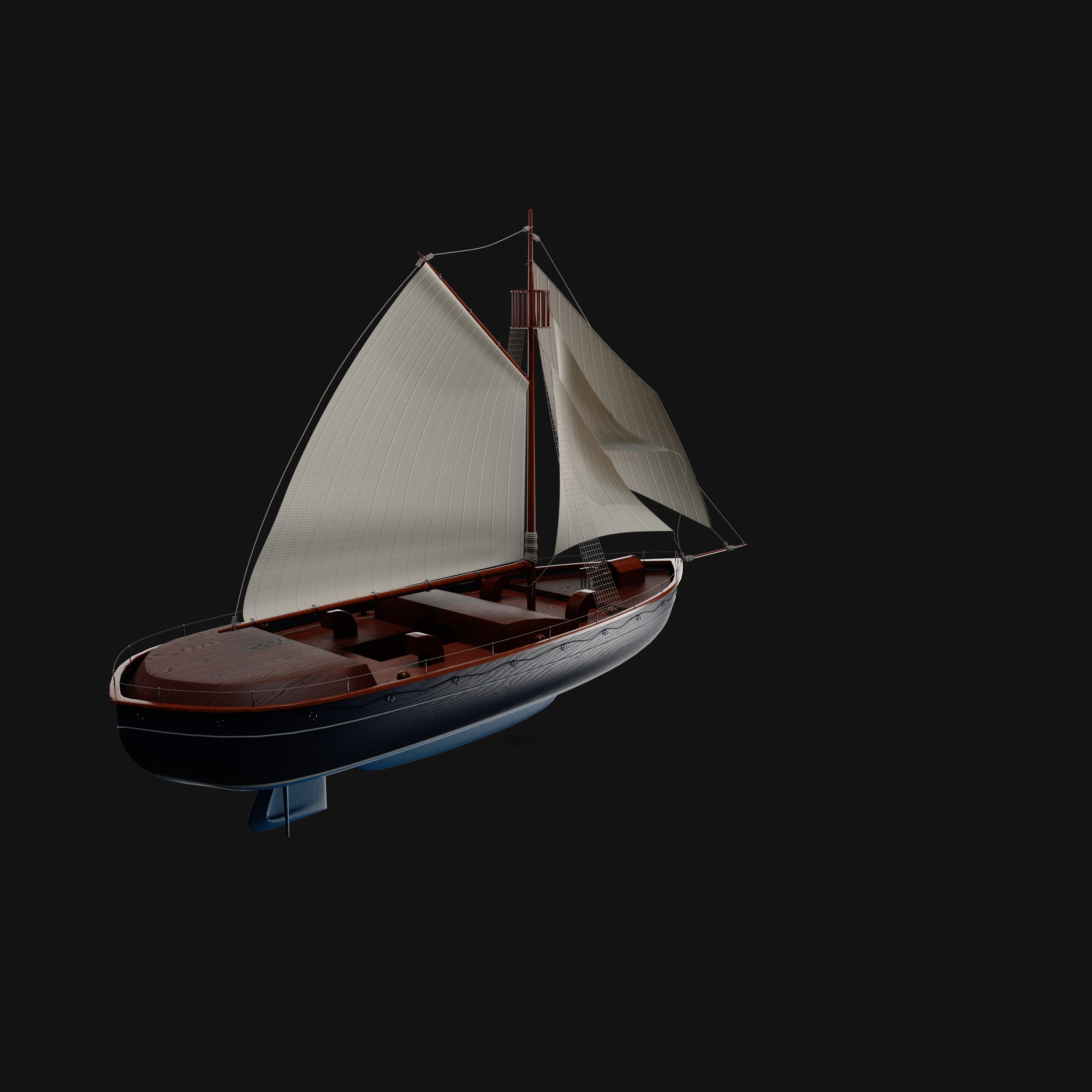 Dinghy 3D model_5