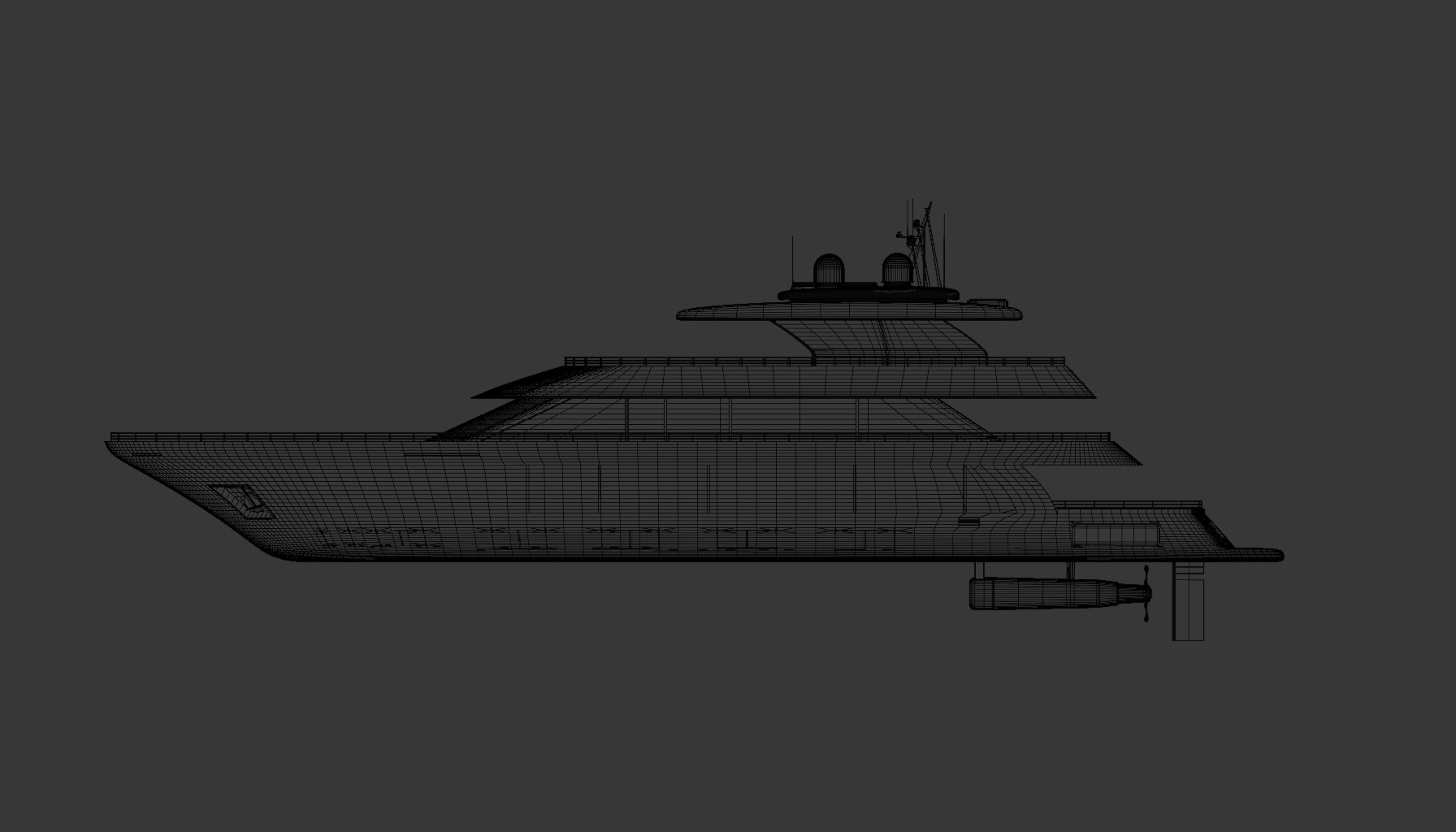 Cabin Cruiser Low-poly 3D model_5