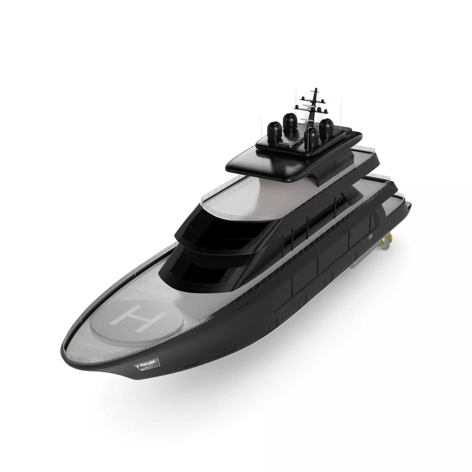 Cabin Cruiser Low-poly 3D model_0